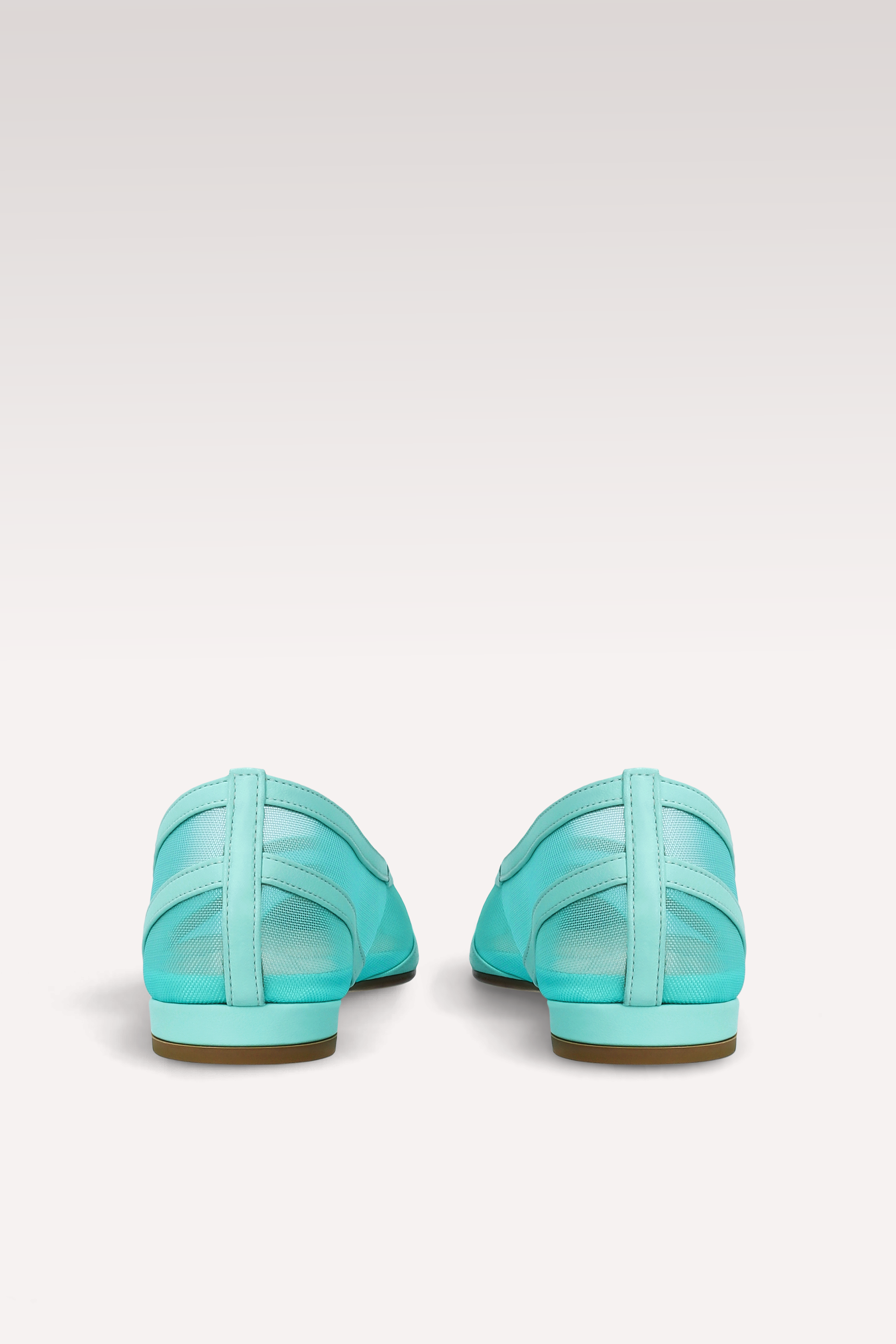 MAYA ICE GREEN LEATHER AND MESH BALLERINAS