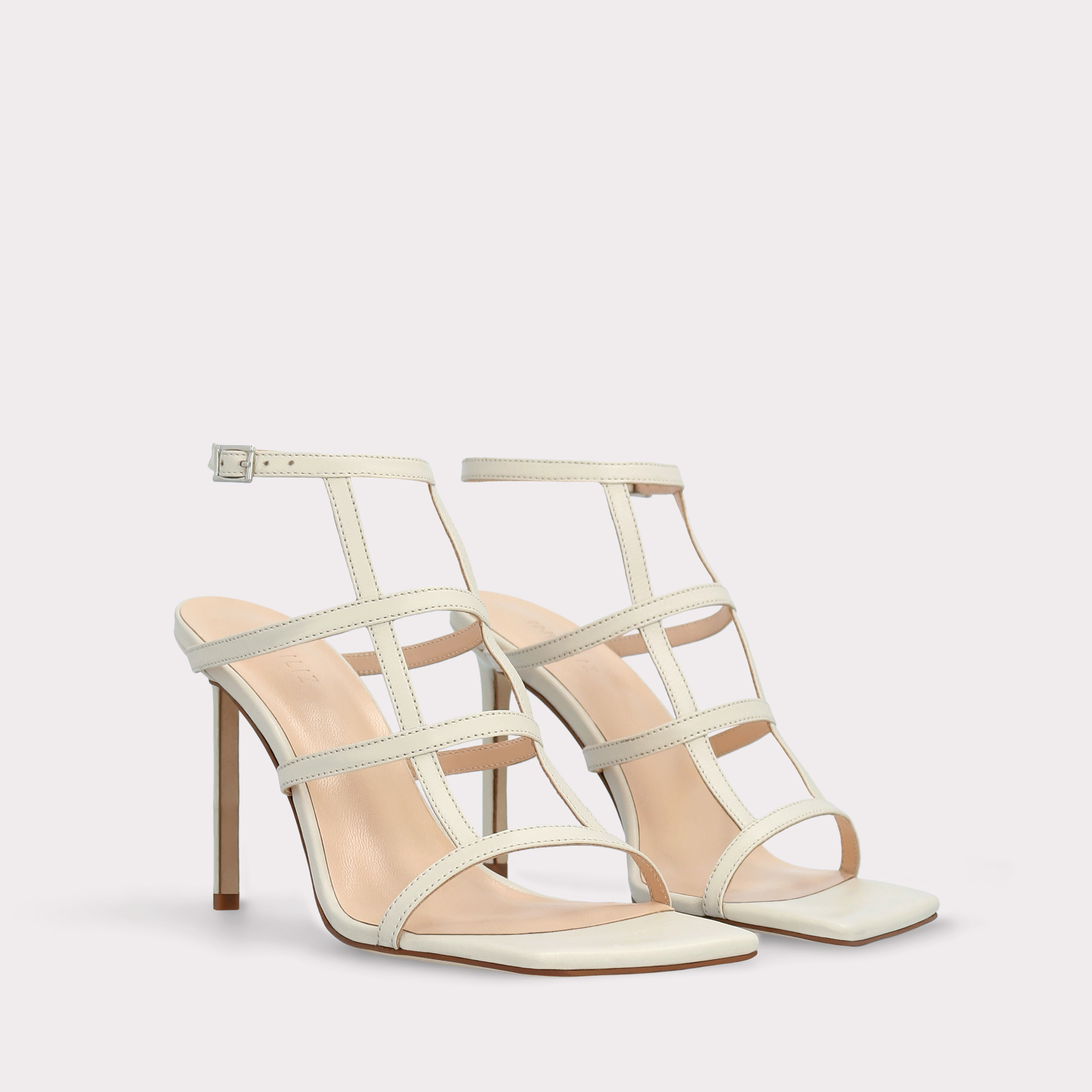 PAULA BEIGE LEATHER SANDALS