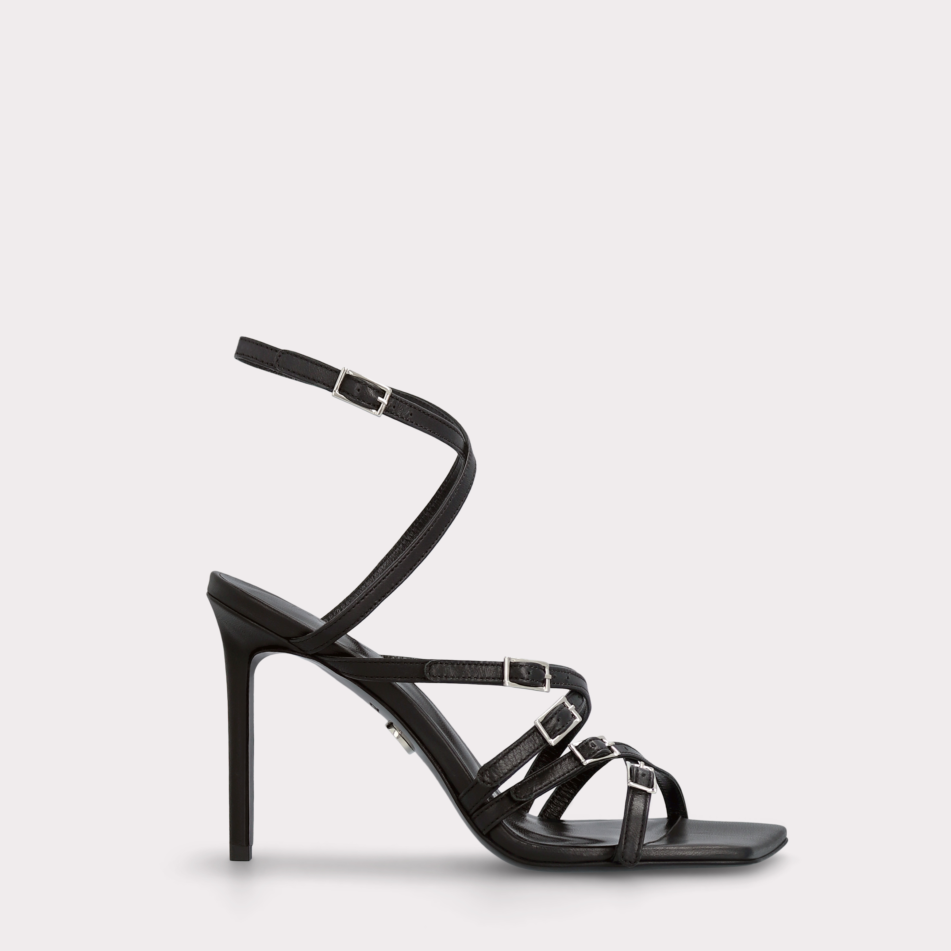 ROBIN BLACK LEATHER SANDALS