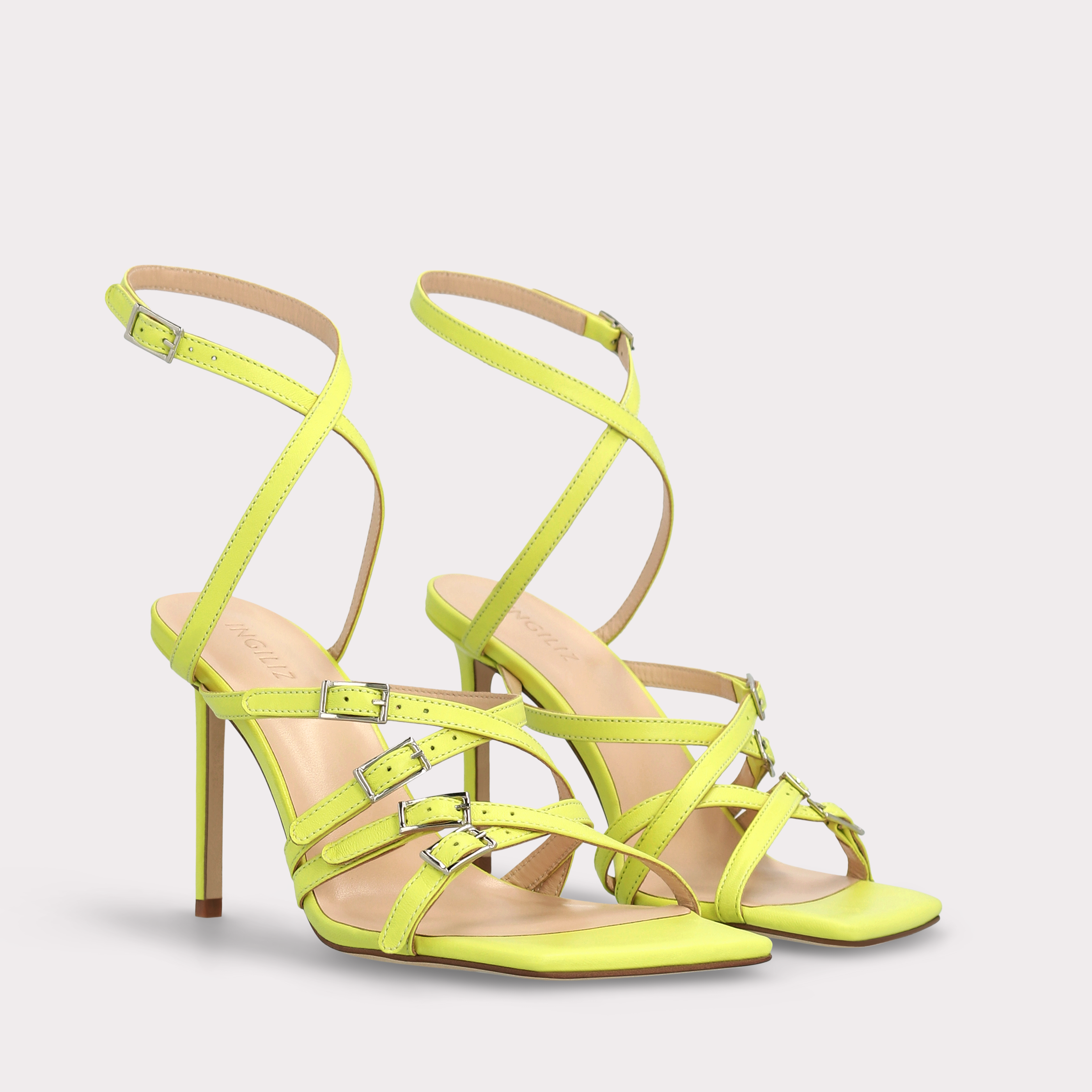 ROBIN YELLOW LEATHER SANDALS