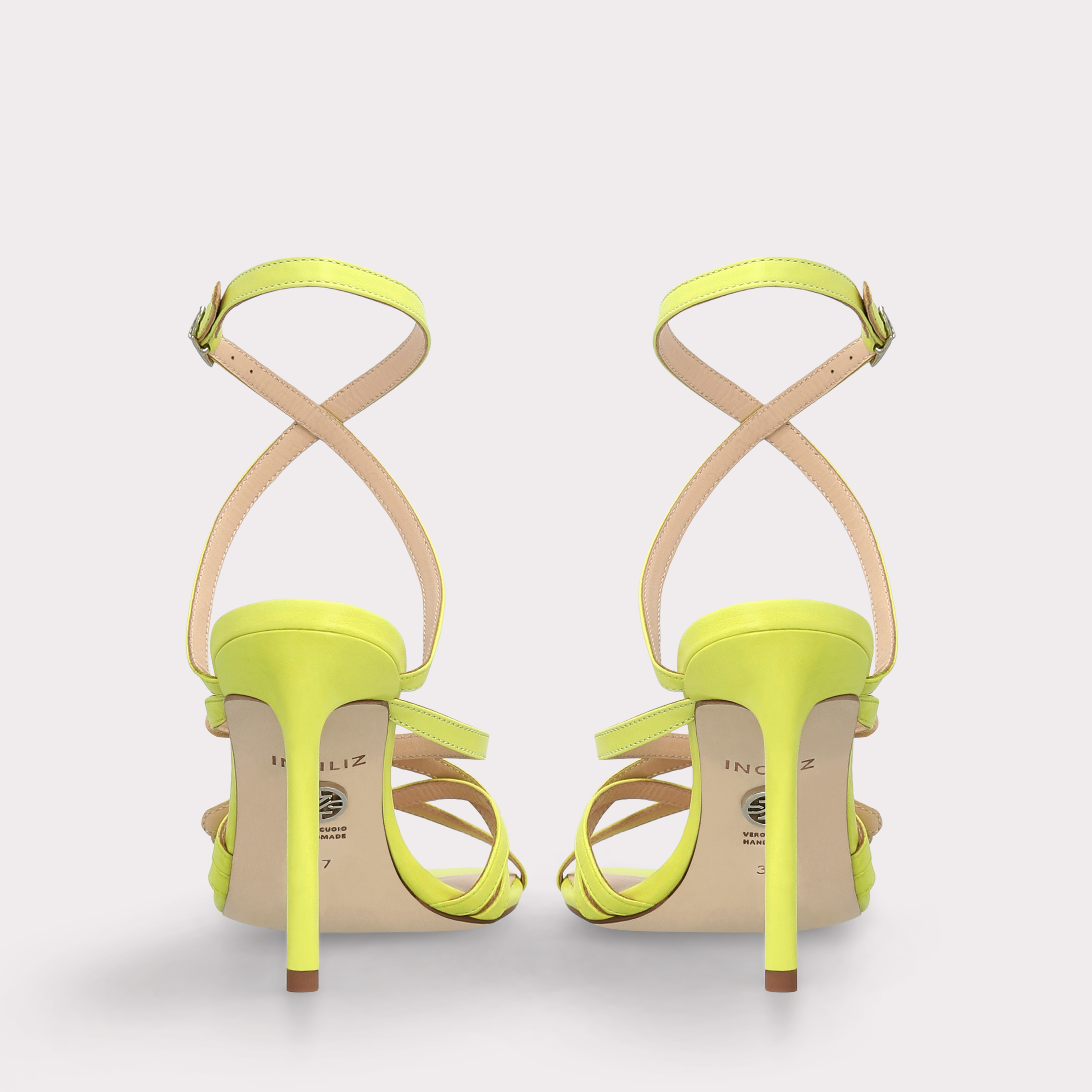 ROBIN YELLOW LEATHER SANDALS