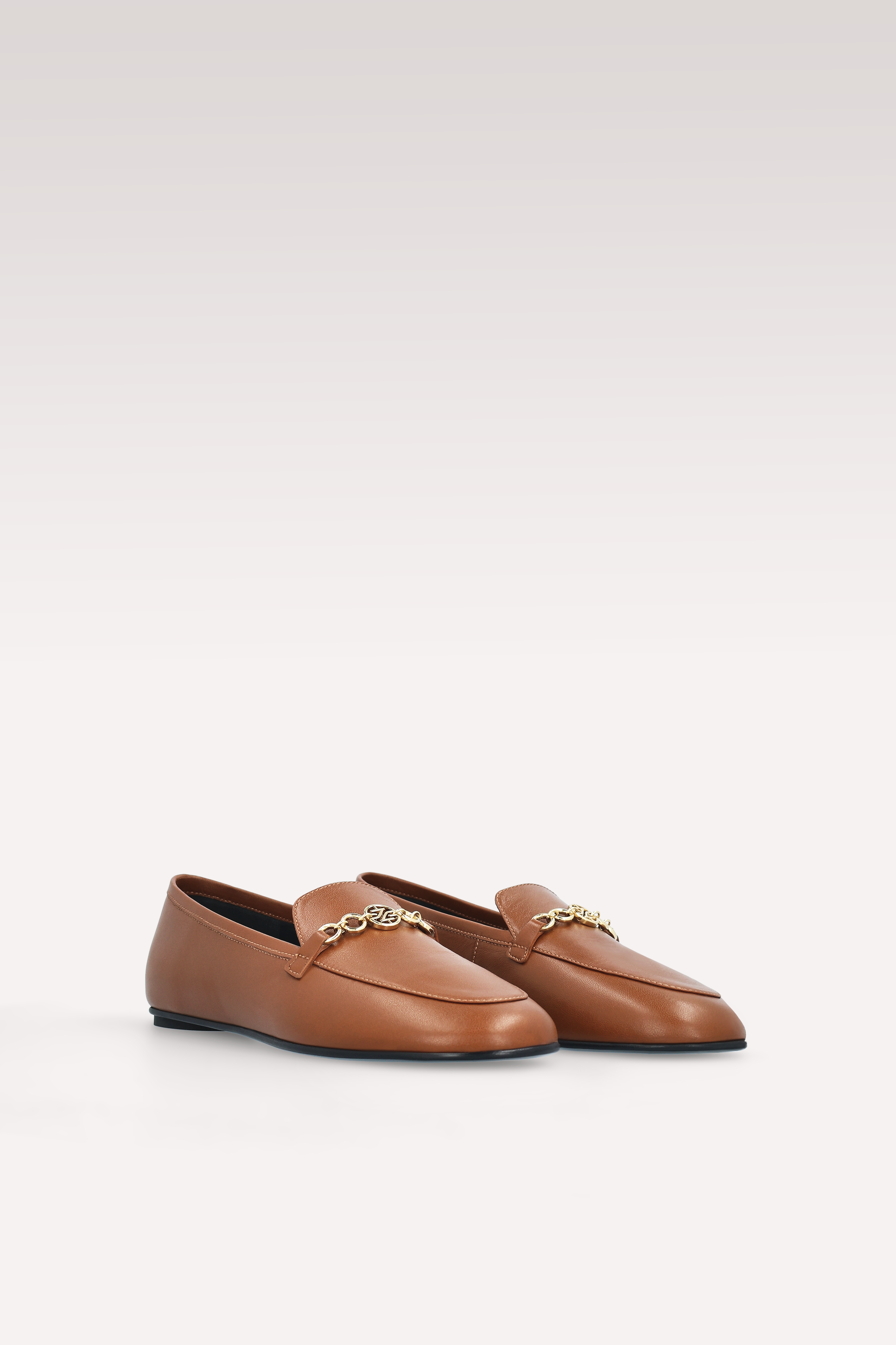 PAMELA BROWN NAPPA LEATHER LOAFERS