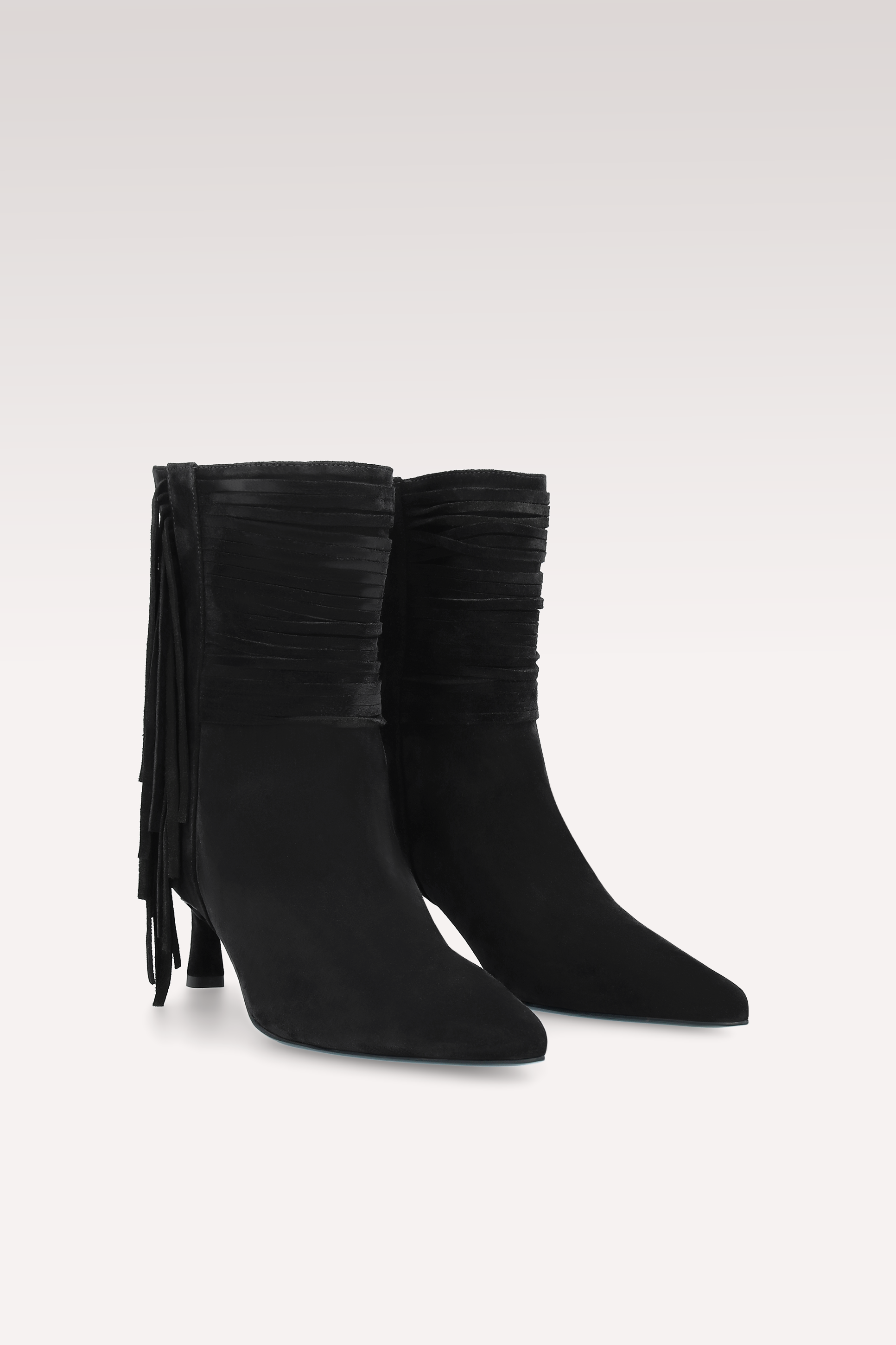 OPHELIA BLACK SUEDE LEATHER ANKLE BOOTS