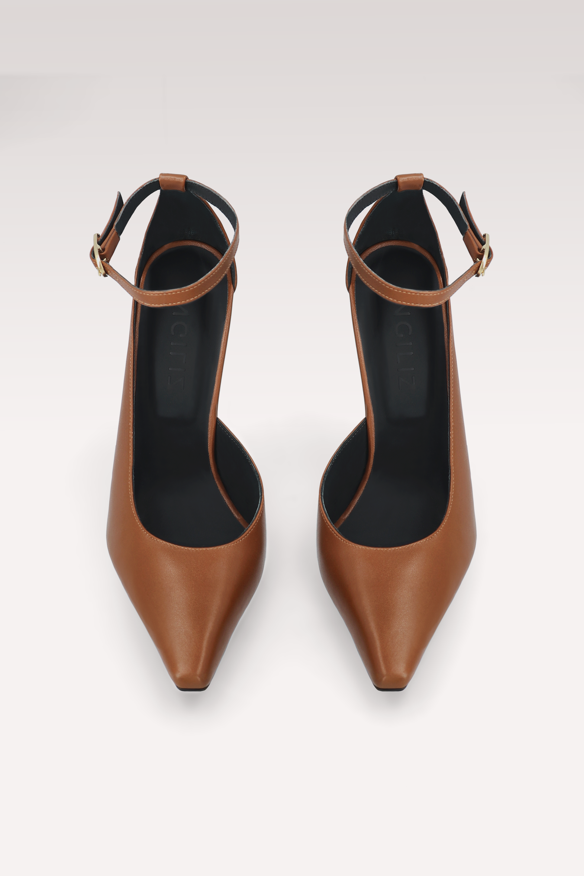 NORA BROWN NAPPA LEATHER PUMPS