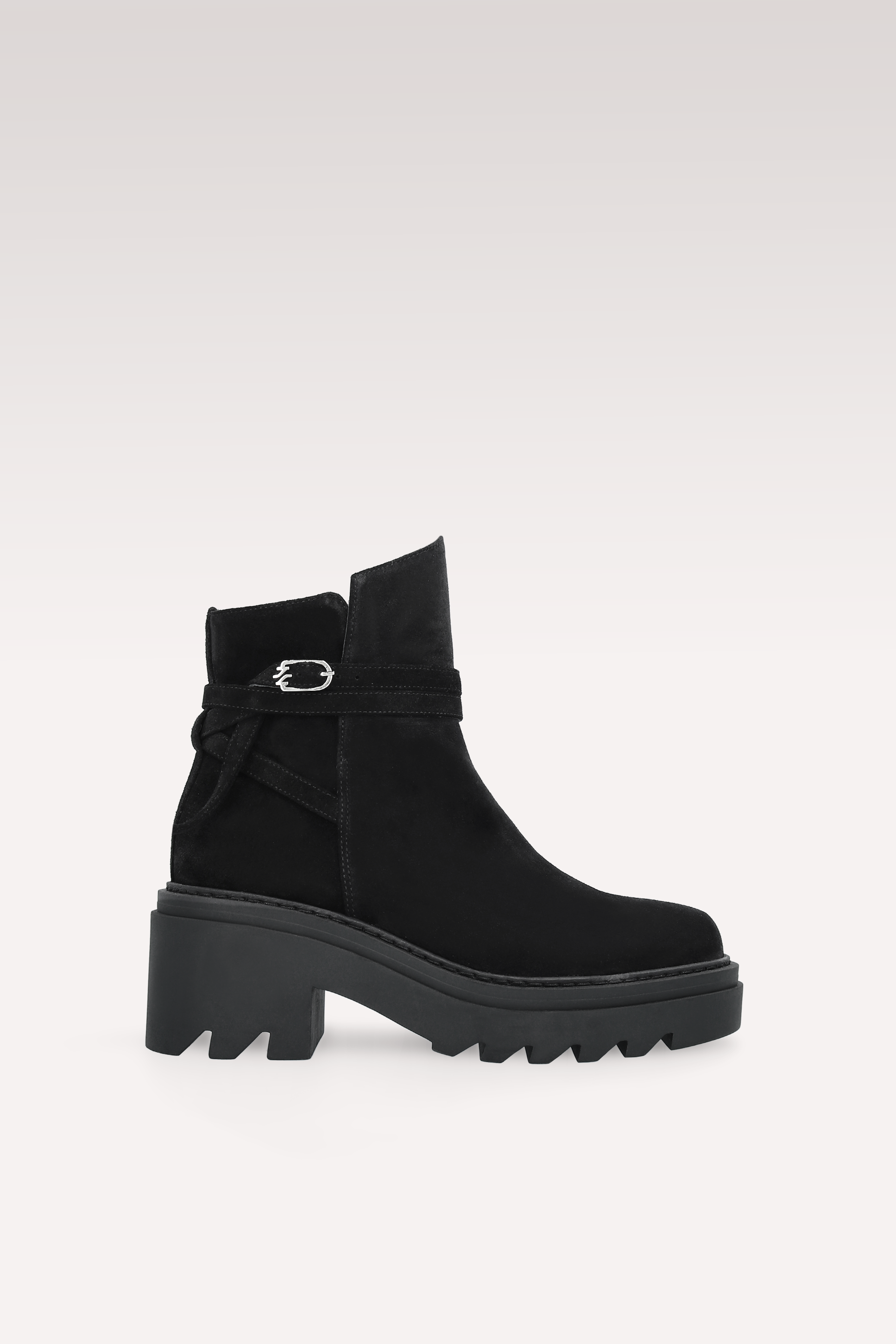 VANESSA BLACK SUEDE LEATHER ANKLE BOOTS