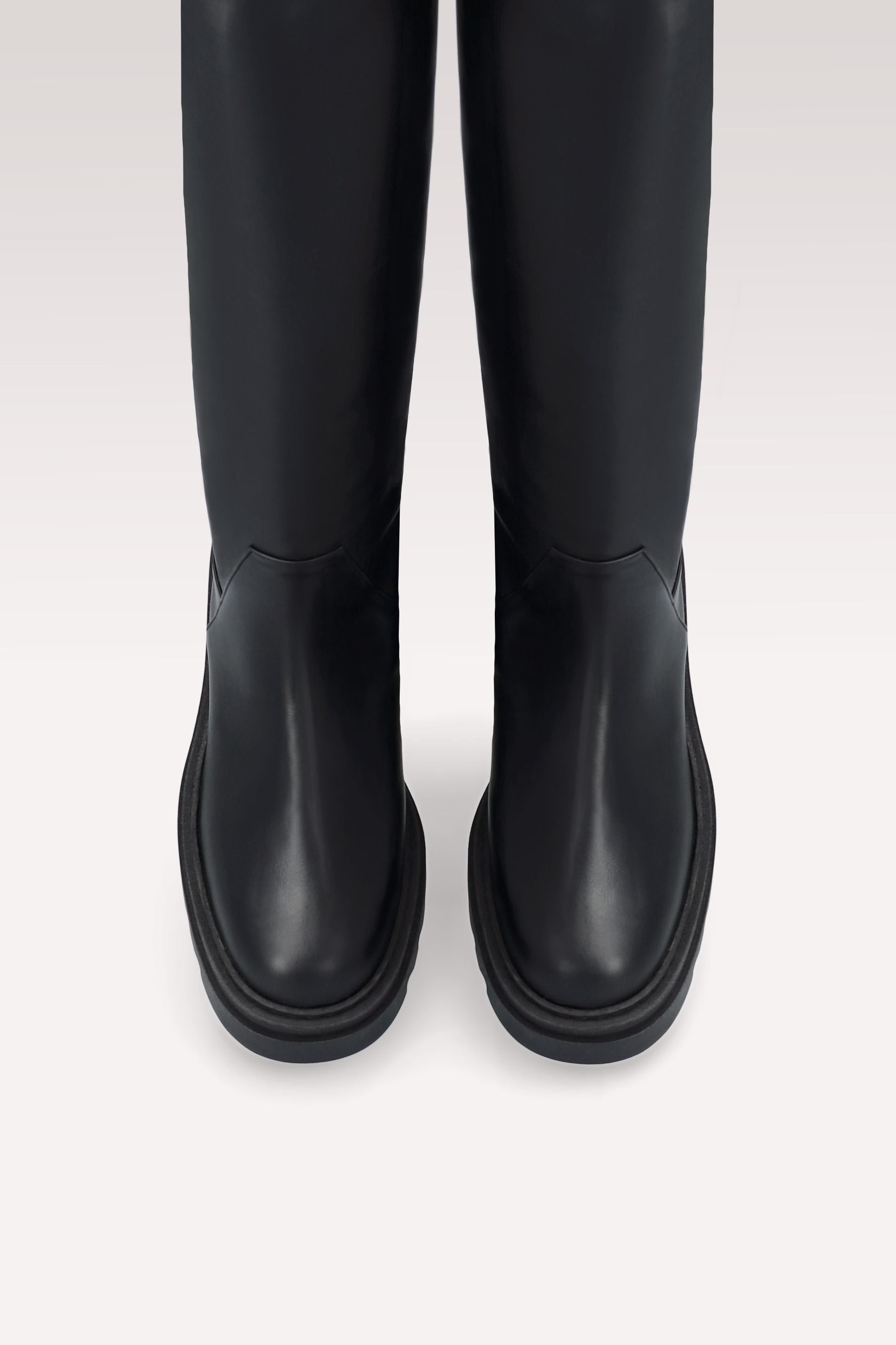 VIVIAN BLACK NAPPA LEATHER BOOTS AND COLETTE CROSSBODY BAG