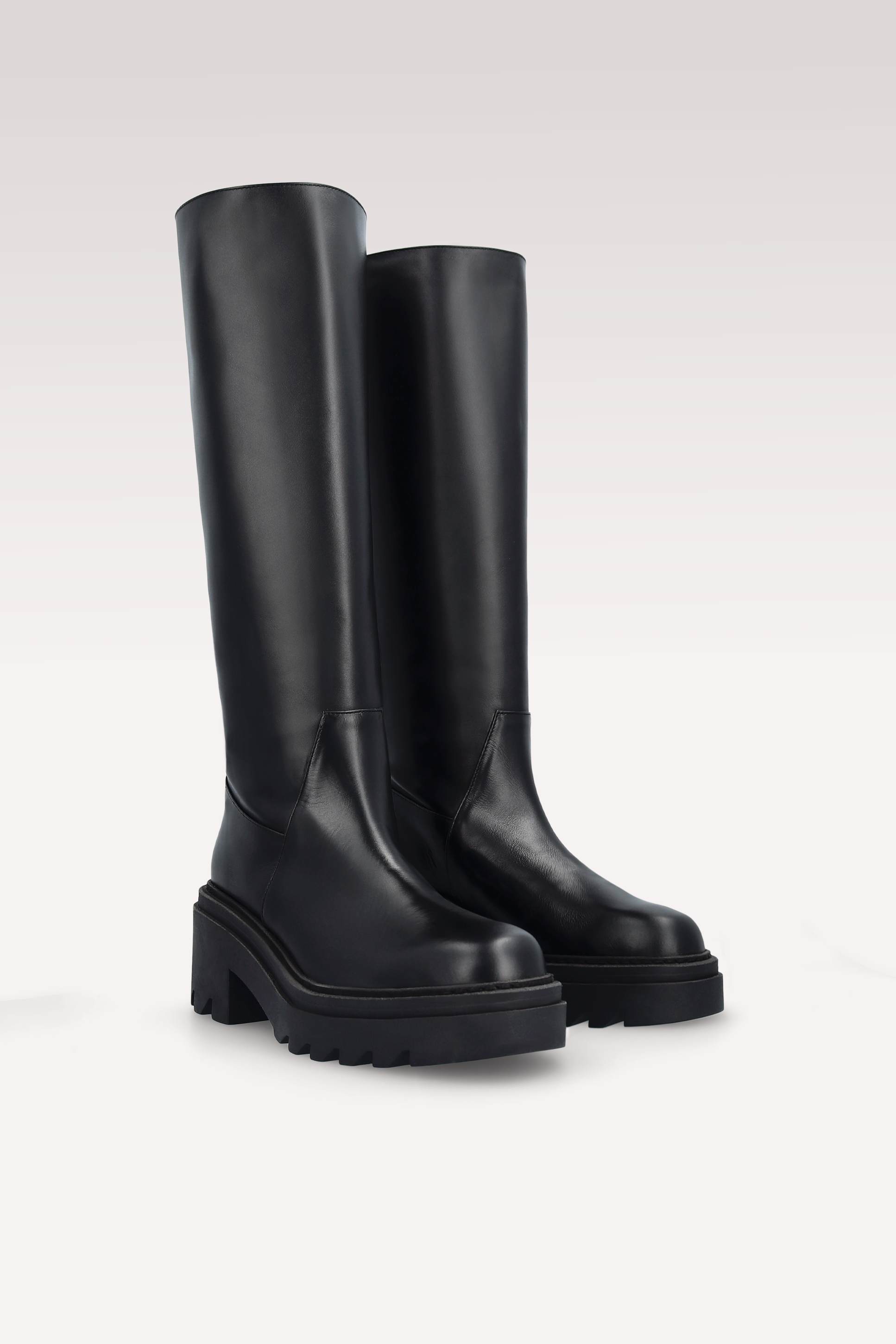VIVIAN BLACK NAPPA LEATHER BOOTS