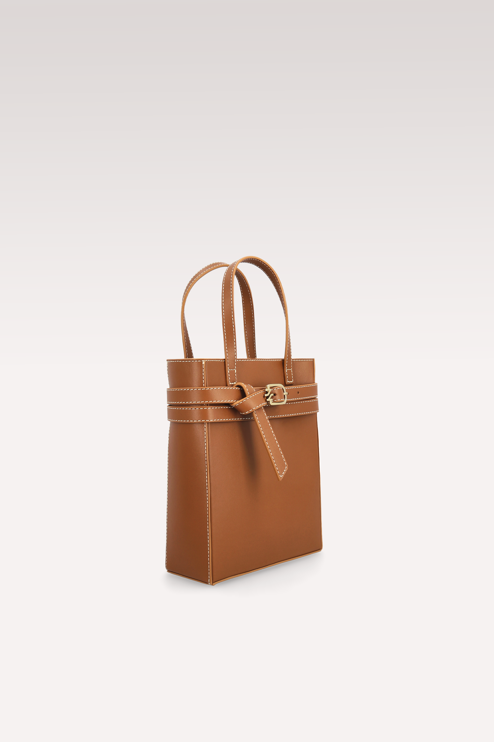 BORSA A TRACOLLA IN PELLE NAPPA MARRONE CARRIE