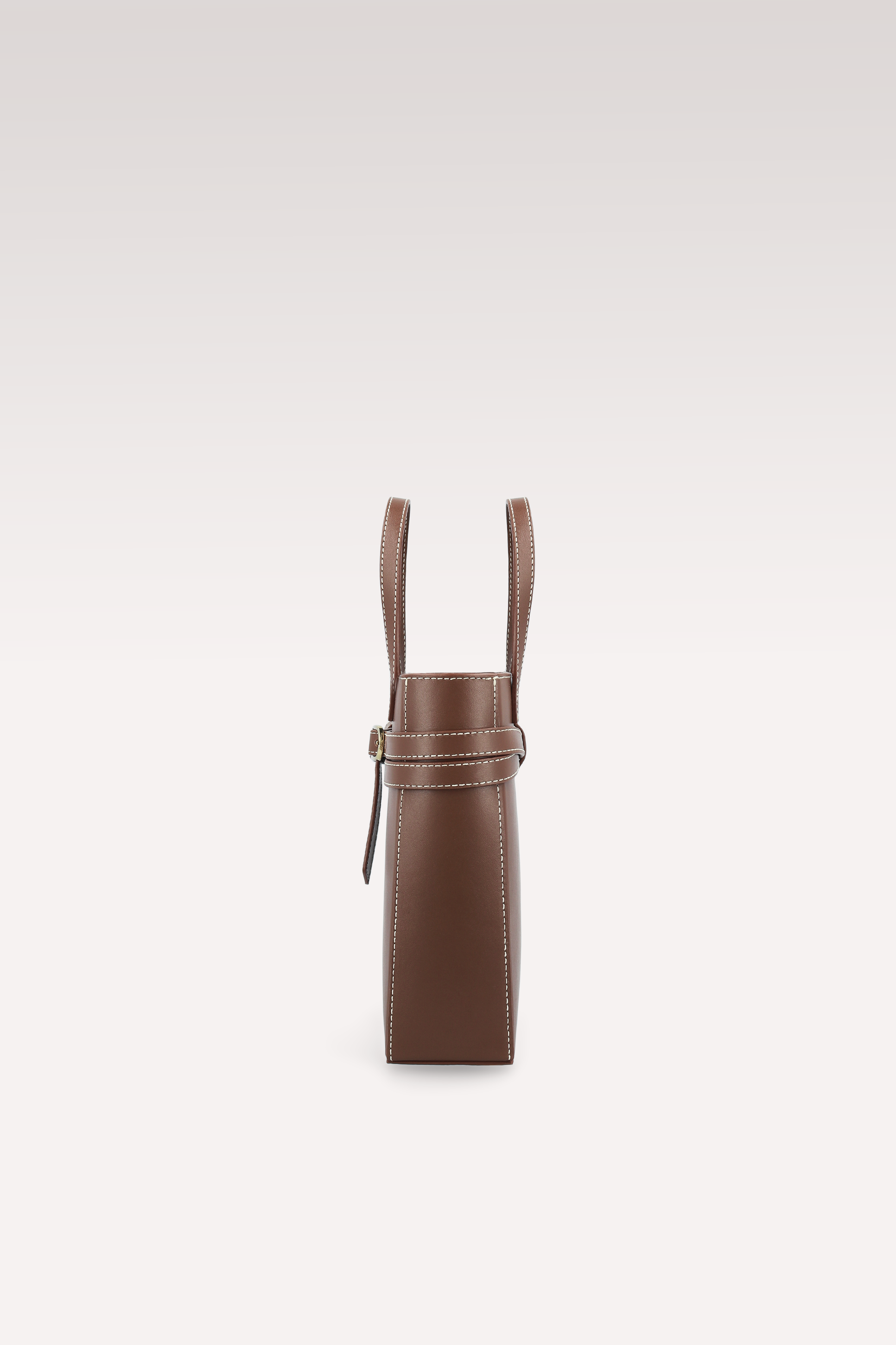 BORSA A TRACOLLA CARRIE IN PELLE NAPPA CASTAGNO
