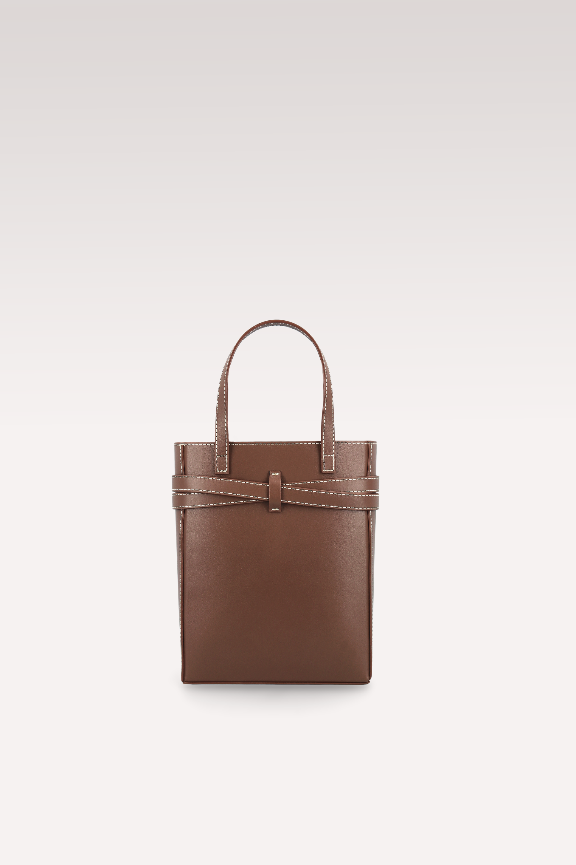 BORSA A TRACOLLA CARRIE IN PELLE NAPPA CASTAGNO