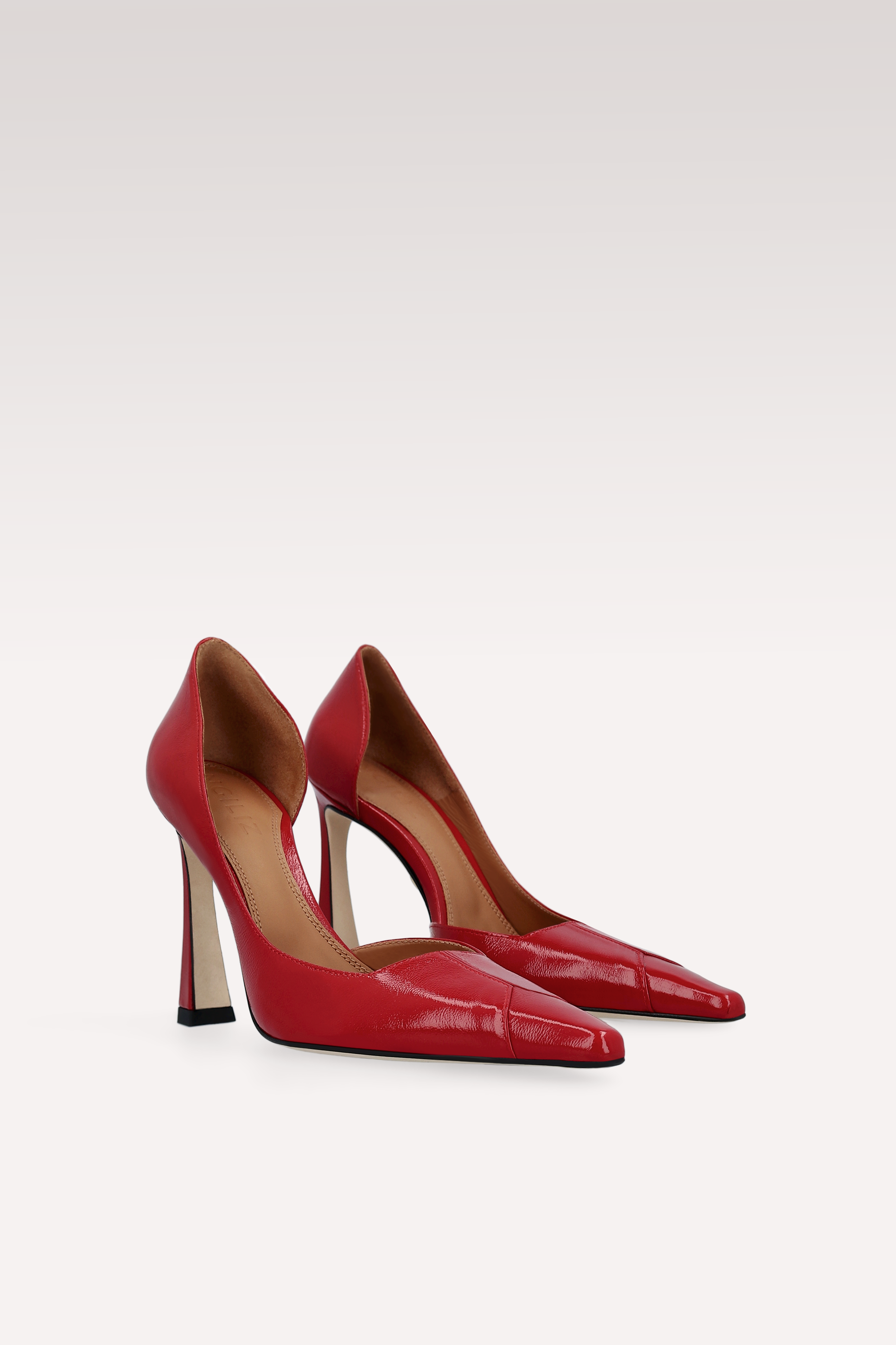 VESPER CHERRY LEATHER PUMPS