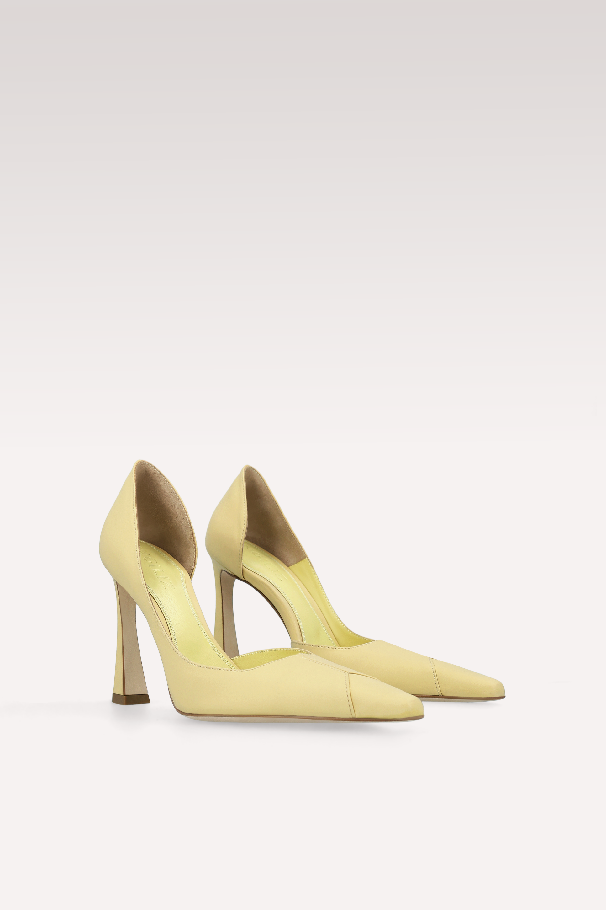 VESPER PASTEL YELLOW LEATHER PUMPS