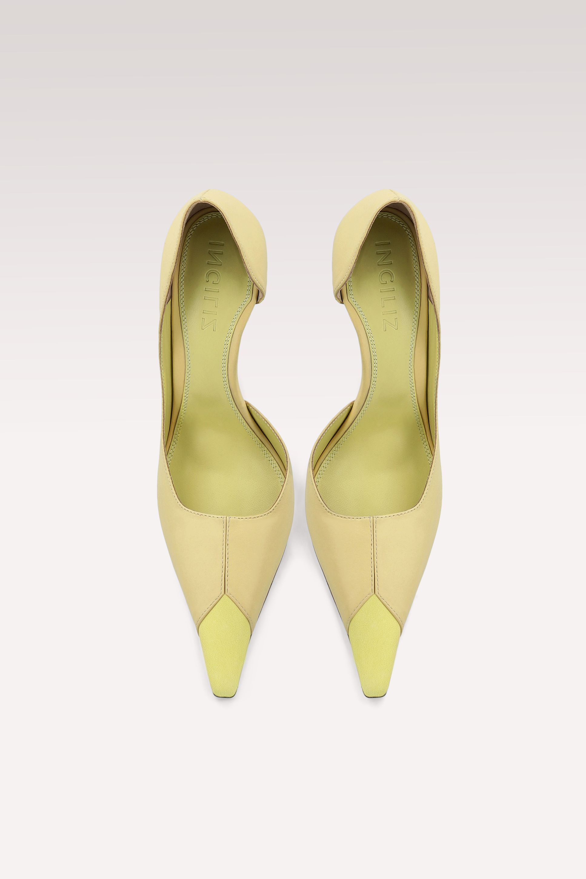 VESPER PASTEL YELLOW LEATHER PUMPS