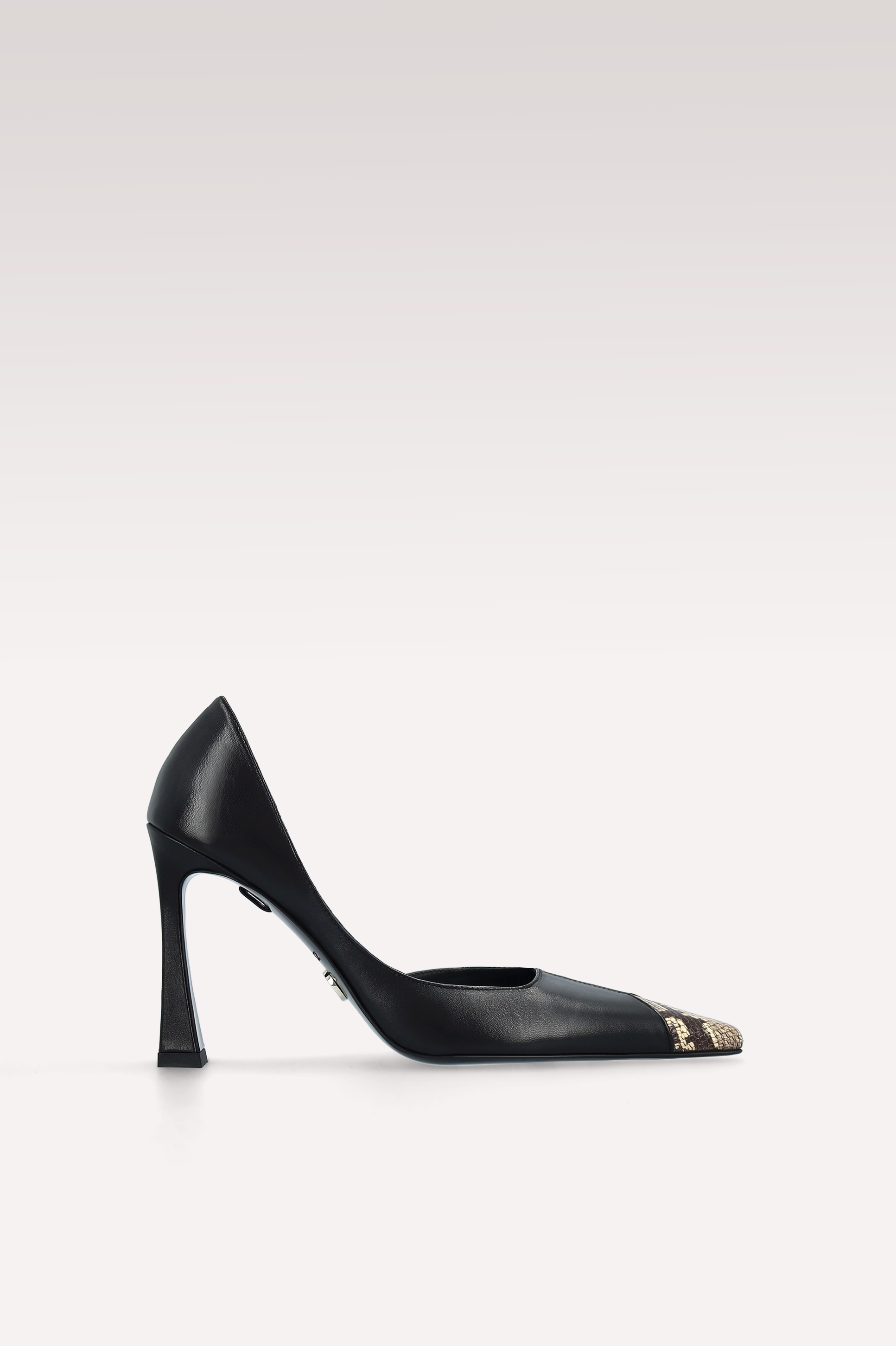 Décolleté VESPER in stampa pitone e pelle nera