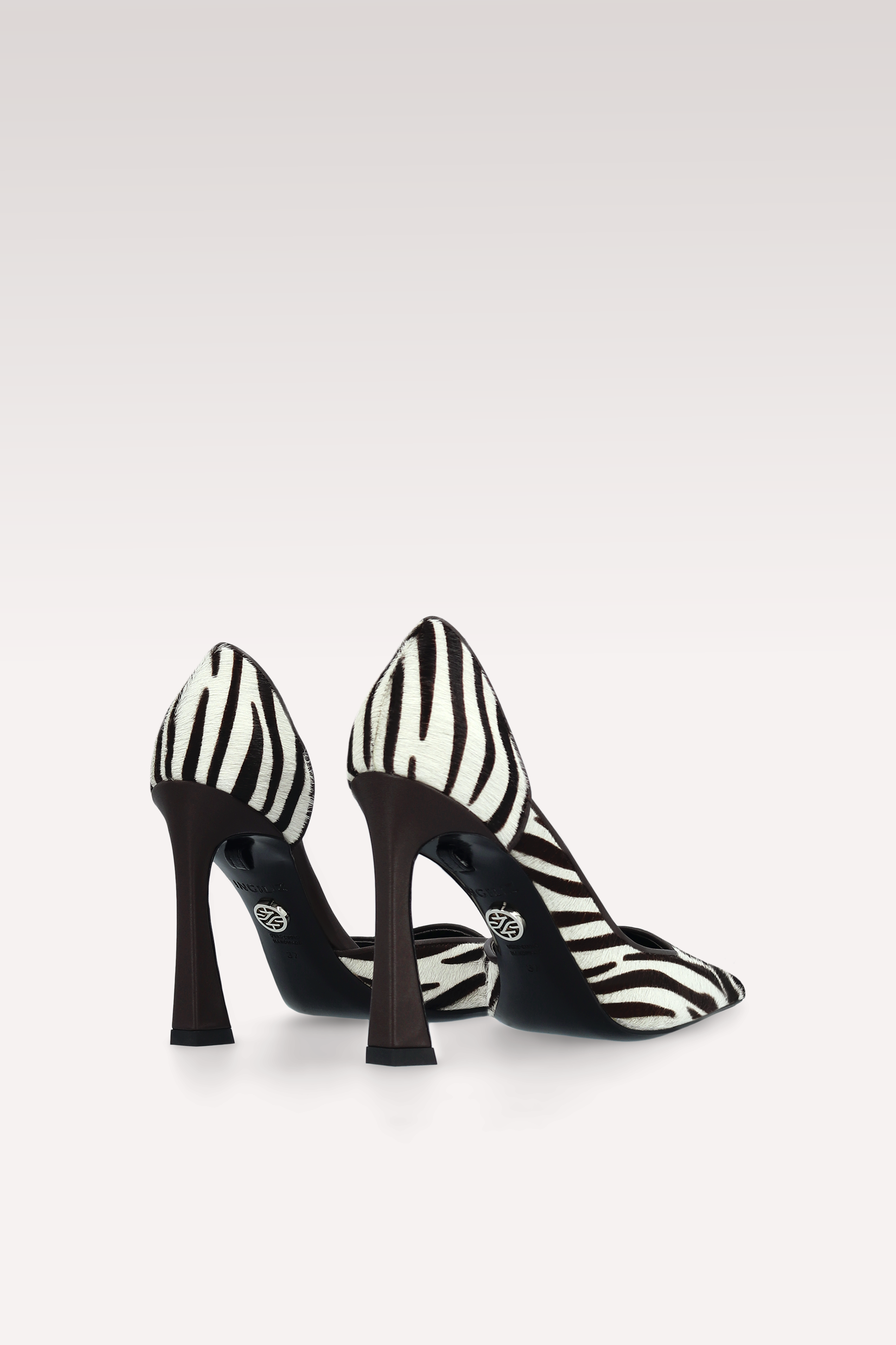 VERTEX ZEBRA PRINT CALF HAIR LEATHER PUMPS