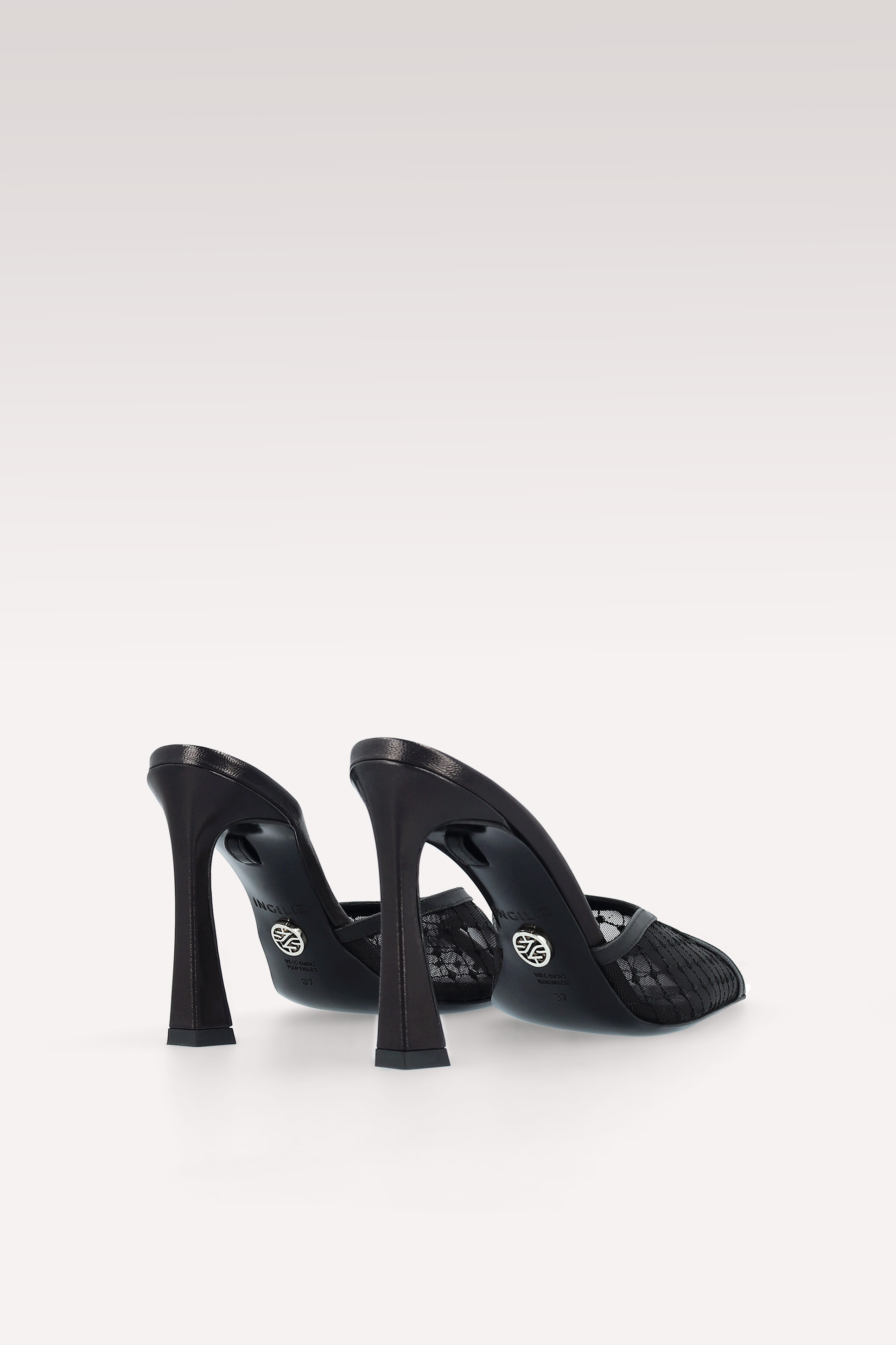 VELLORA LEATHER AND MESH MULES AND DAISY BLACK LEATHER SHOULDER BAG