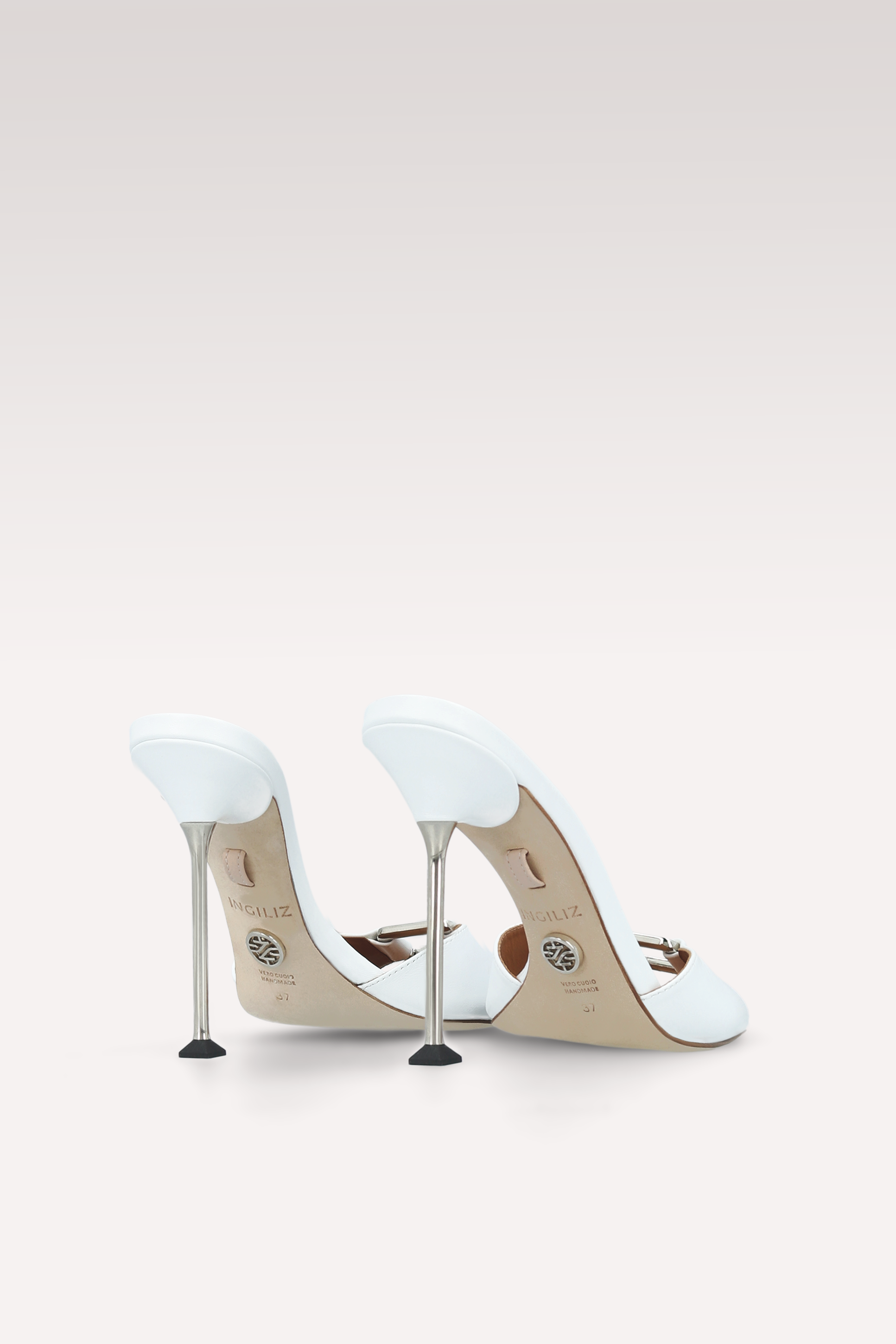 STARDUST WHITE LEATHER SANDALS