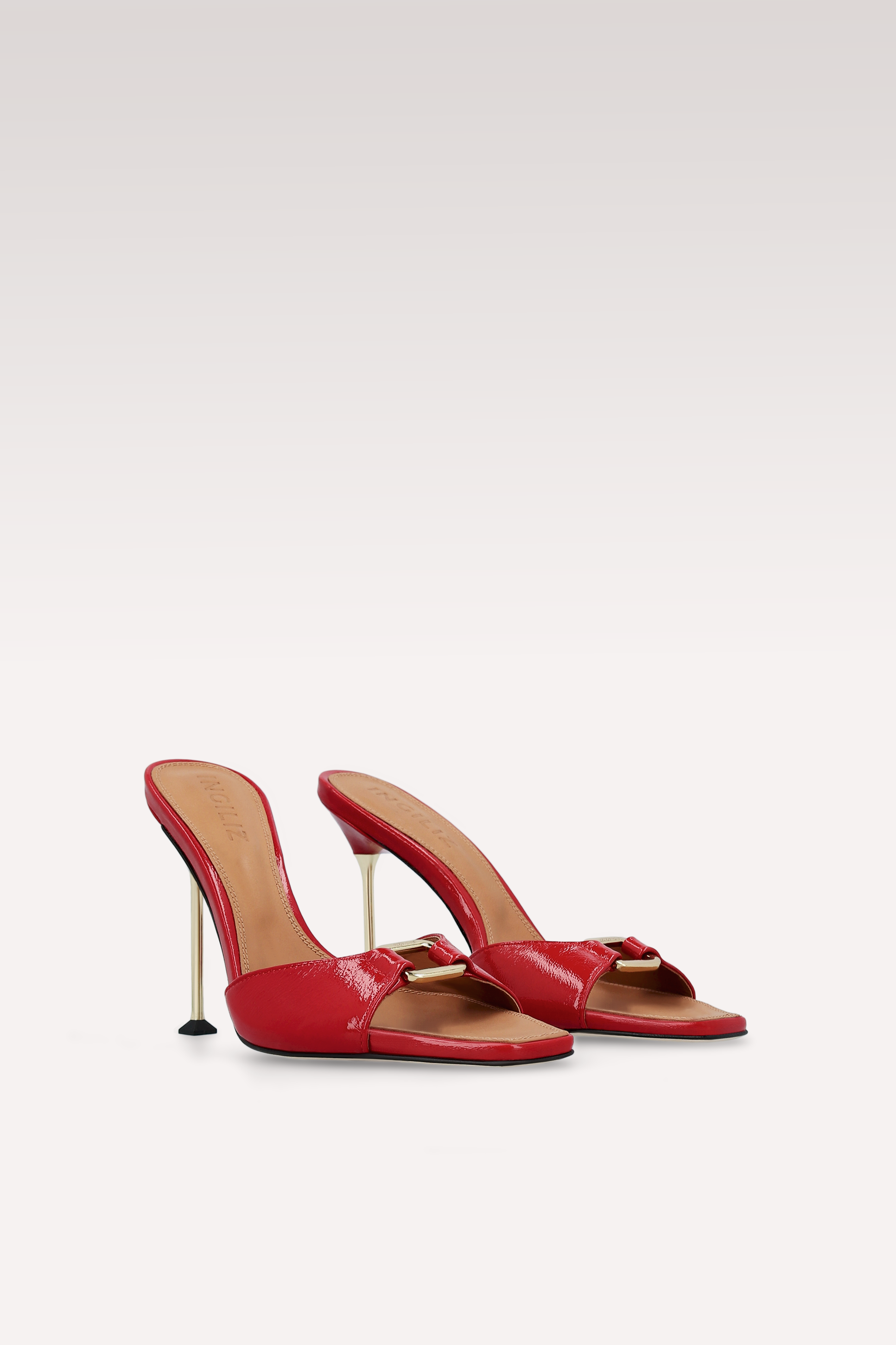 STARDUST CERRY CREASED SHINY LEATHER SANDALS