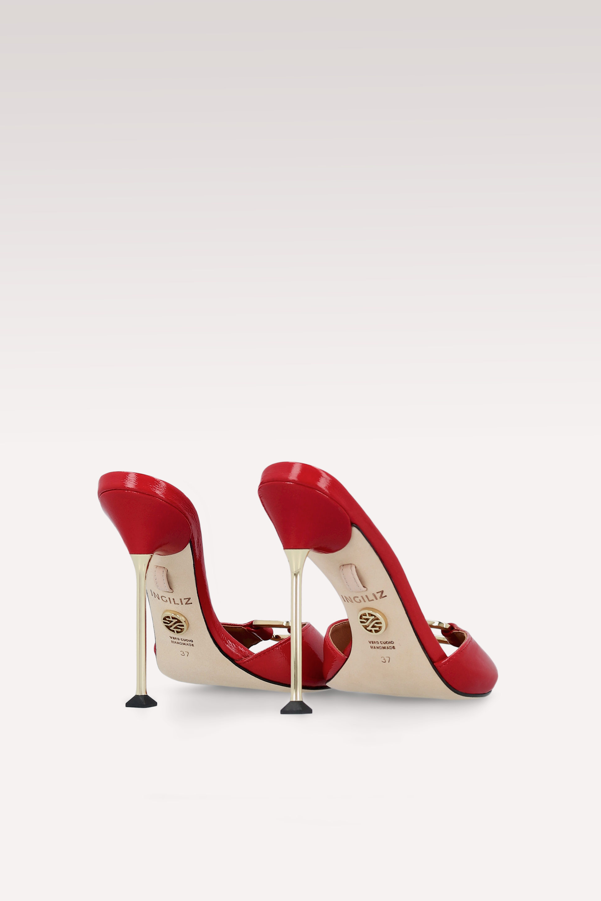 STARDUST CERRY CREASED SHINY LEATHER SANDALS