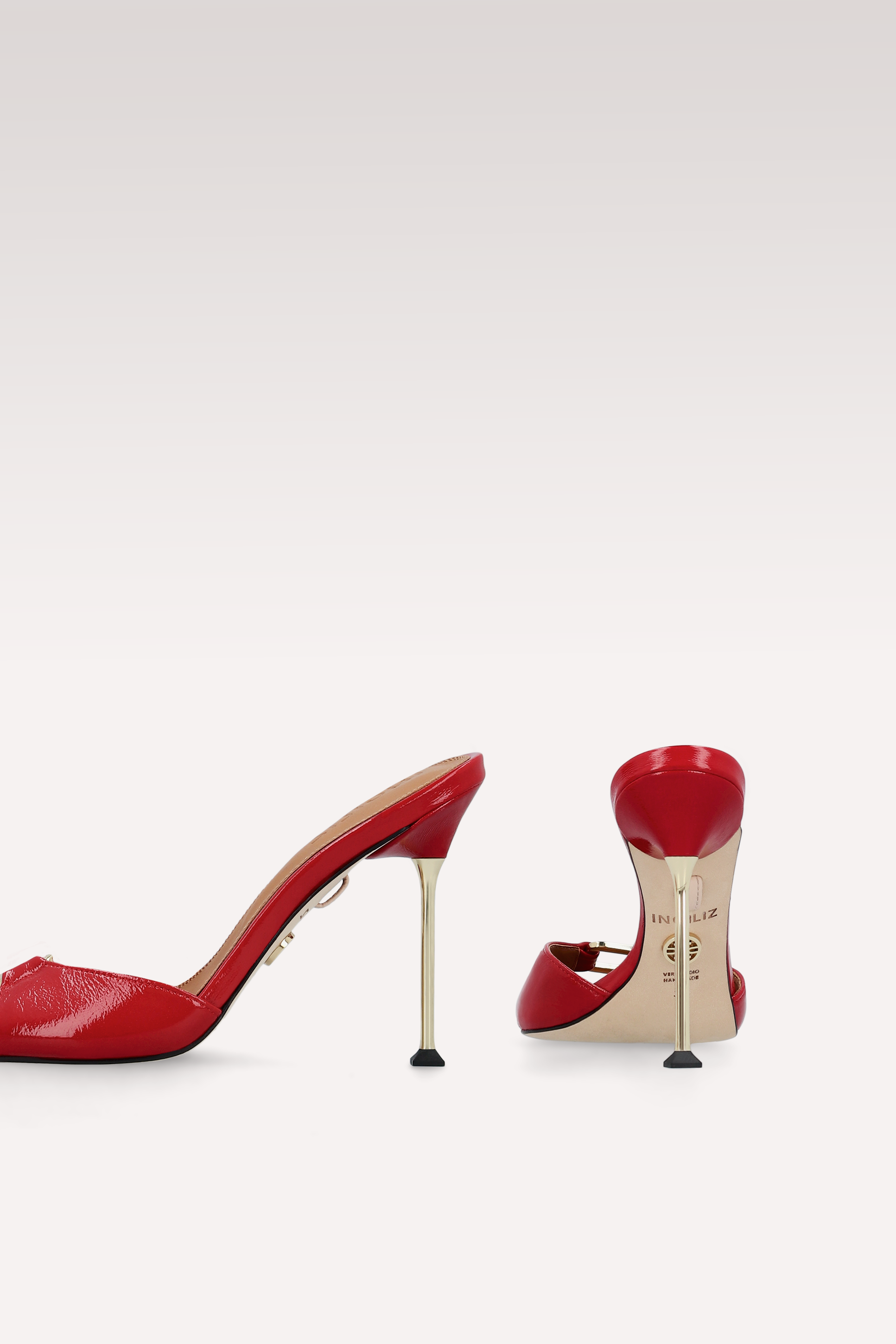 STARDUST CERRY CREASED SHINY LEATHER SANDALS
