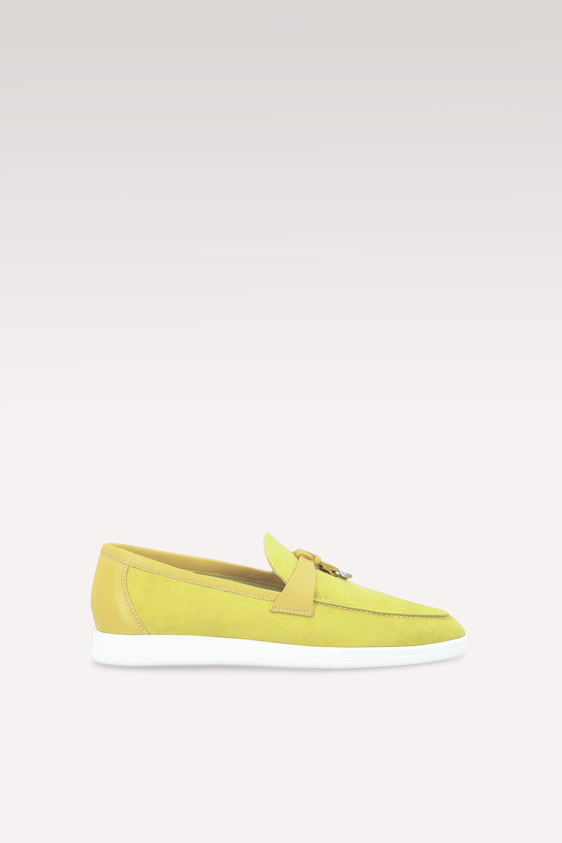 PRIVE YELLOW SUEDE AND LEATHER LOAFERS
