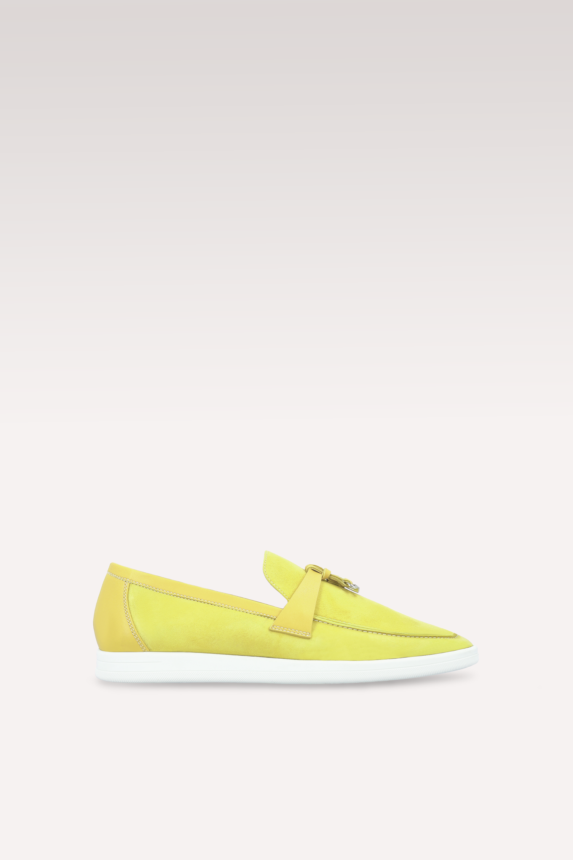 PRIVE YELLOW SUEDE AND LEATHER LOAFERS
