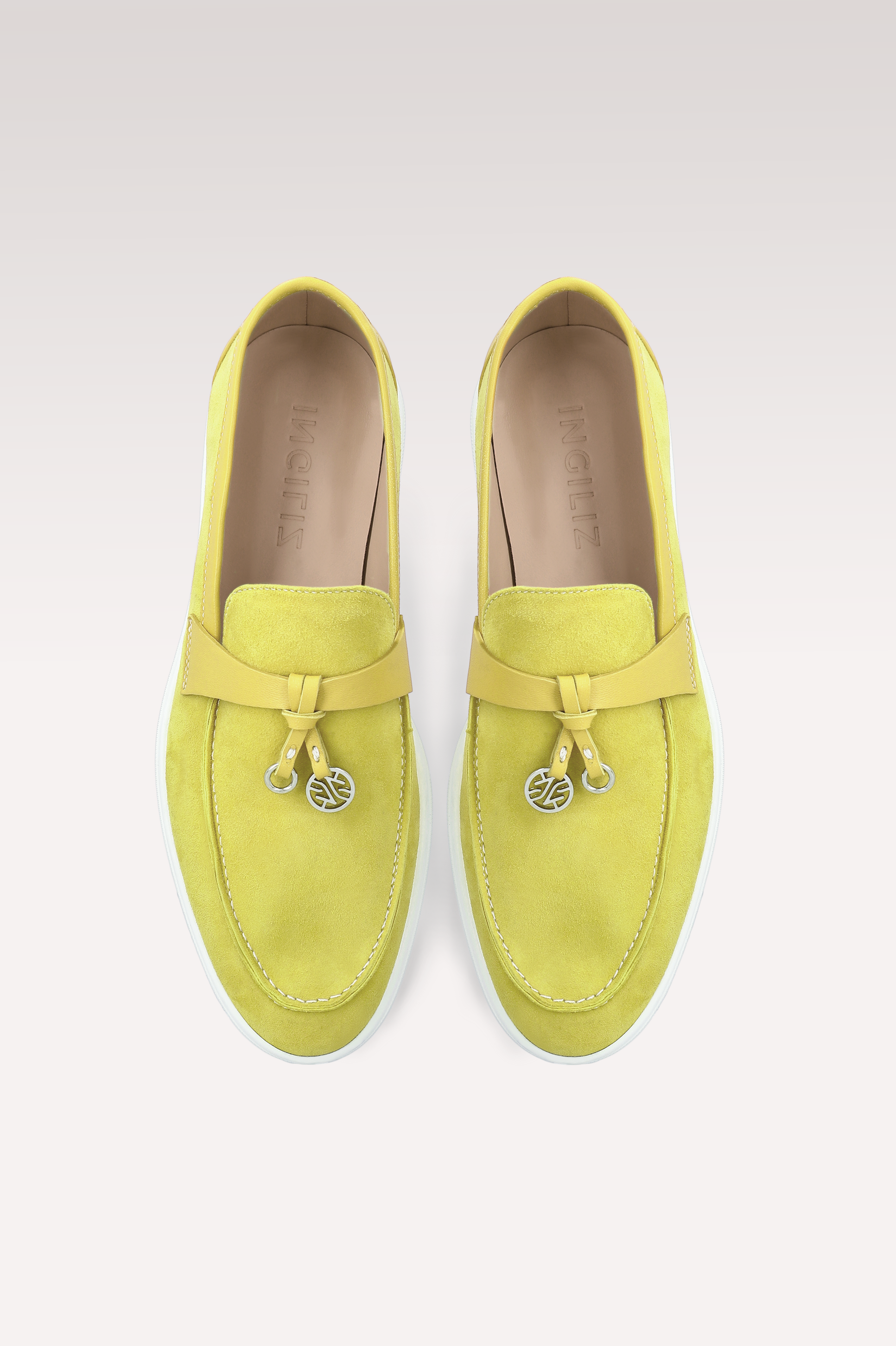 PRIVE YELLOW SUEDE AND LEATHER LOAFERS