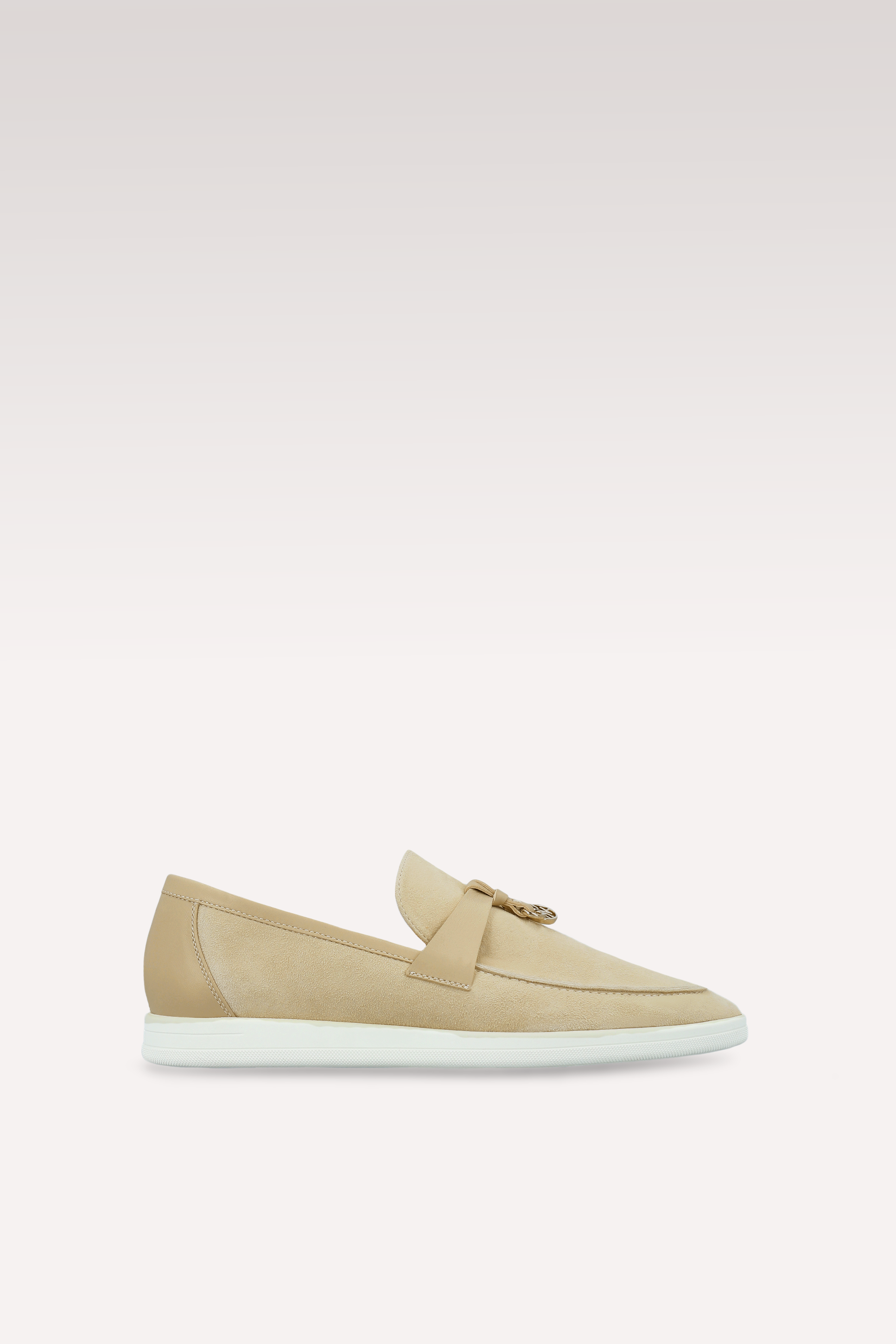 PRIVE NUDE SUEDE AND LEATHER LOAFERS/ CIPRO 7026  БЕЖ