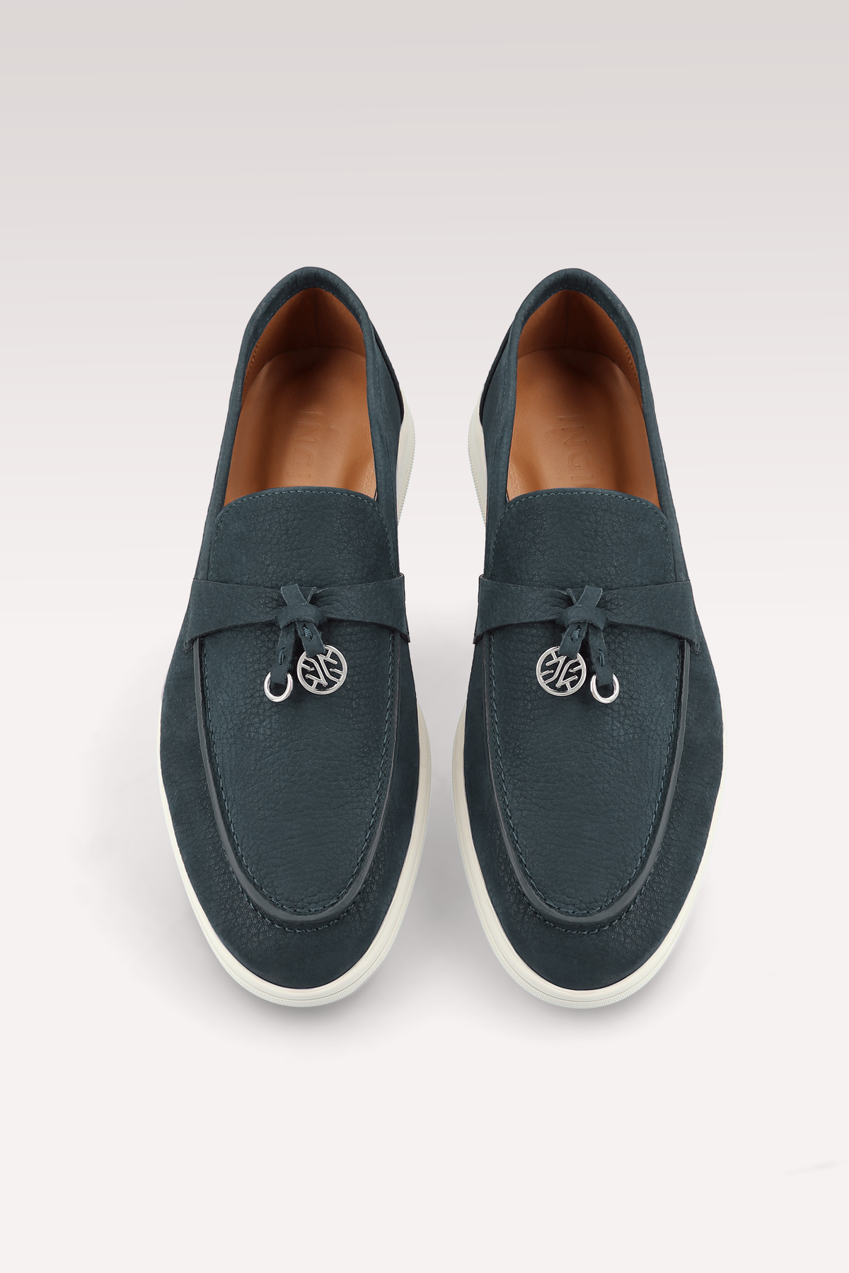 PRIVE DARK BLUE NUBUCK SUEDE LEATHER LOAFERS