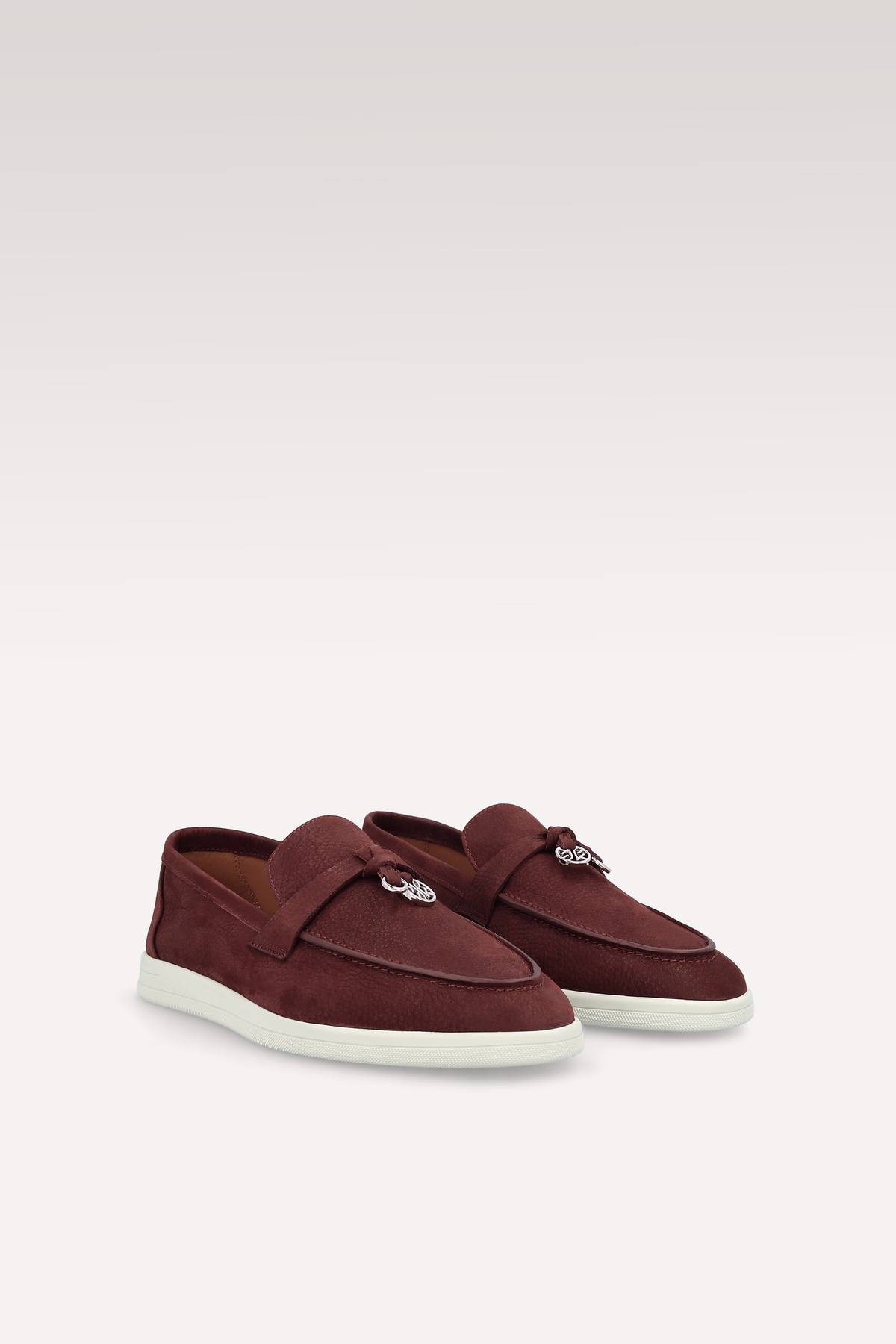 PRIVE MAHAGONY NUBUCK SUEDE LEATHER LOAFERS