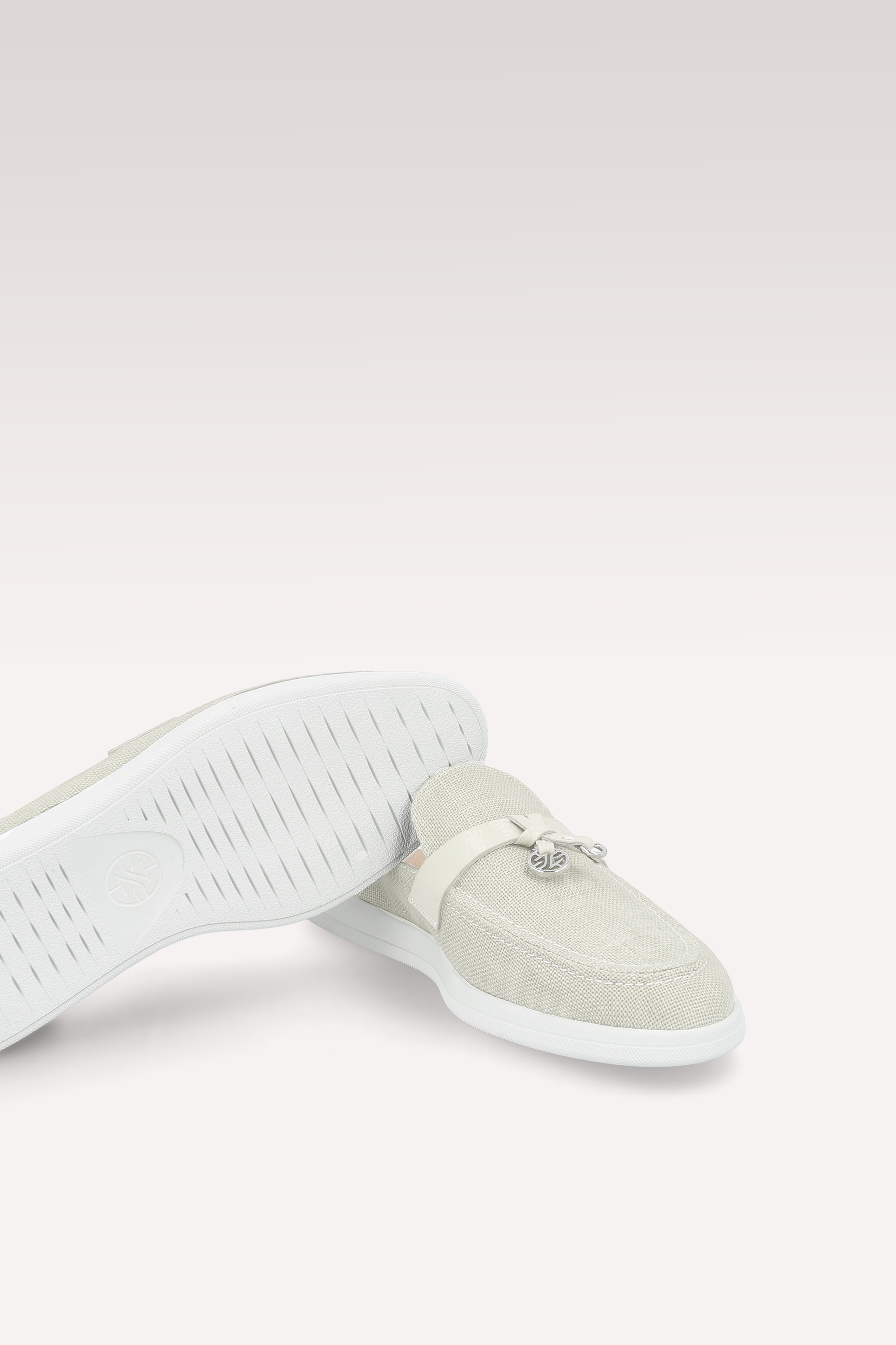 ECLAT OFF WHITE LINEN MULES