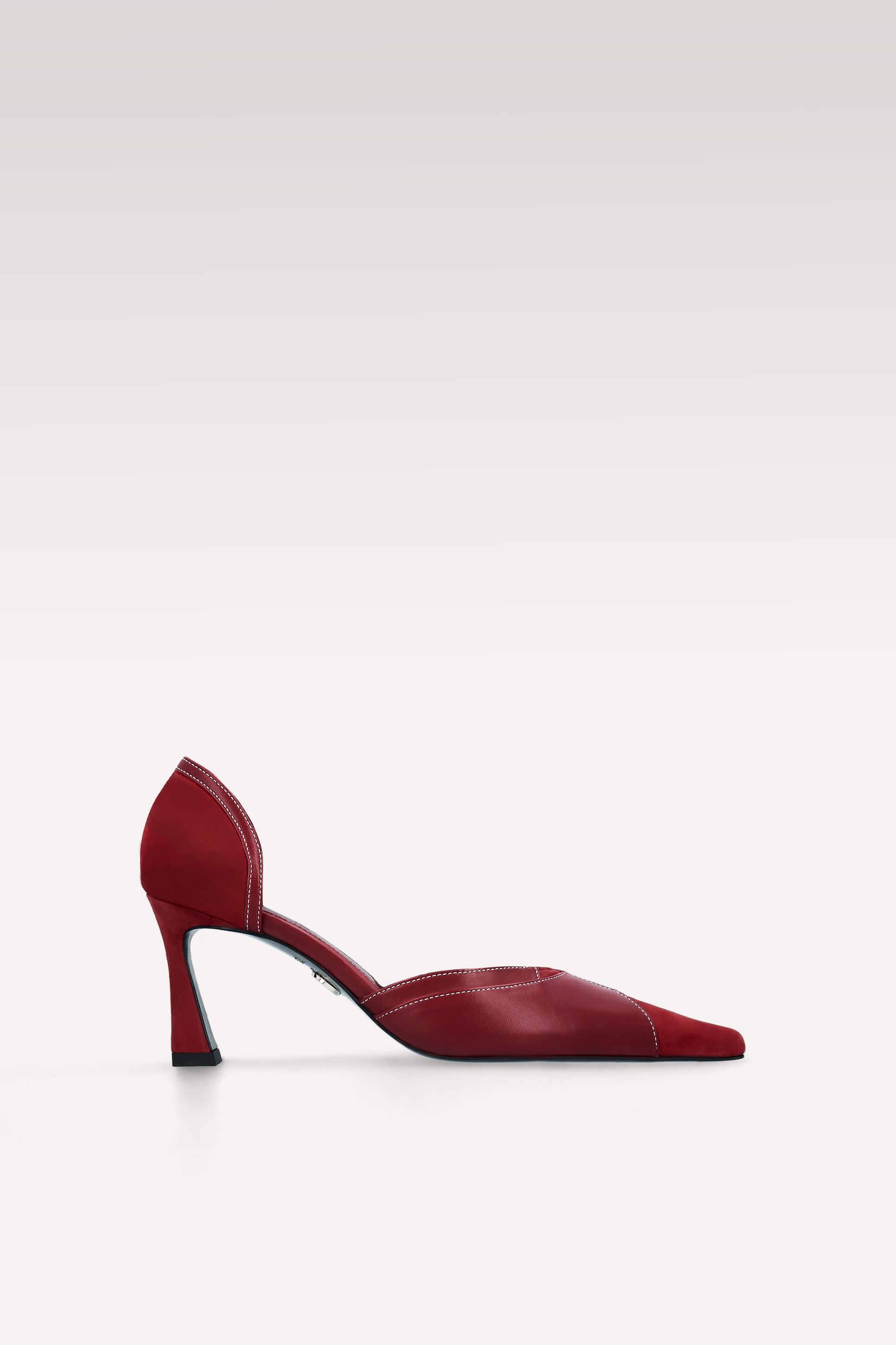 MERYL BORDEAUX SUEDE AND LEATHER PUMPS