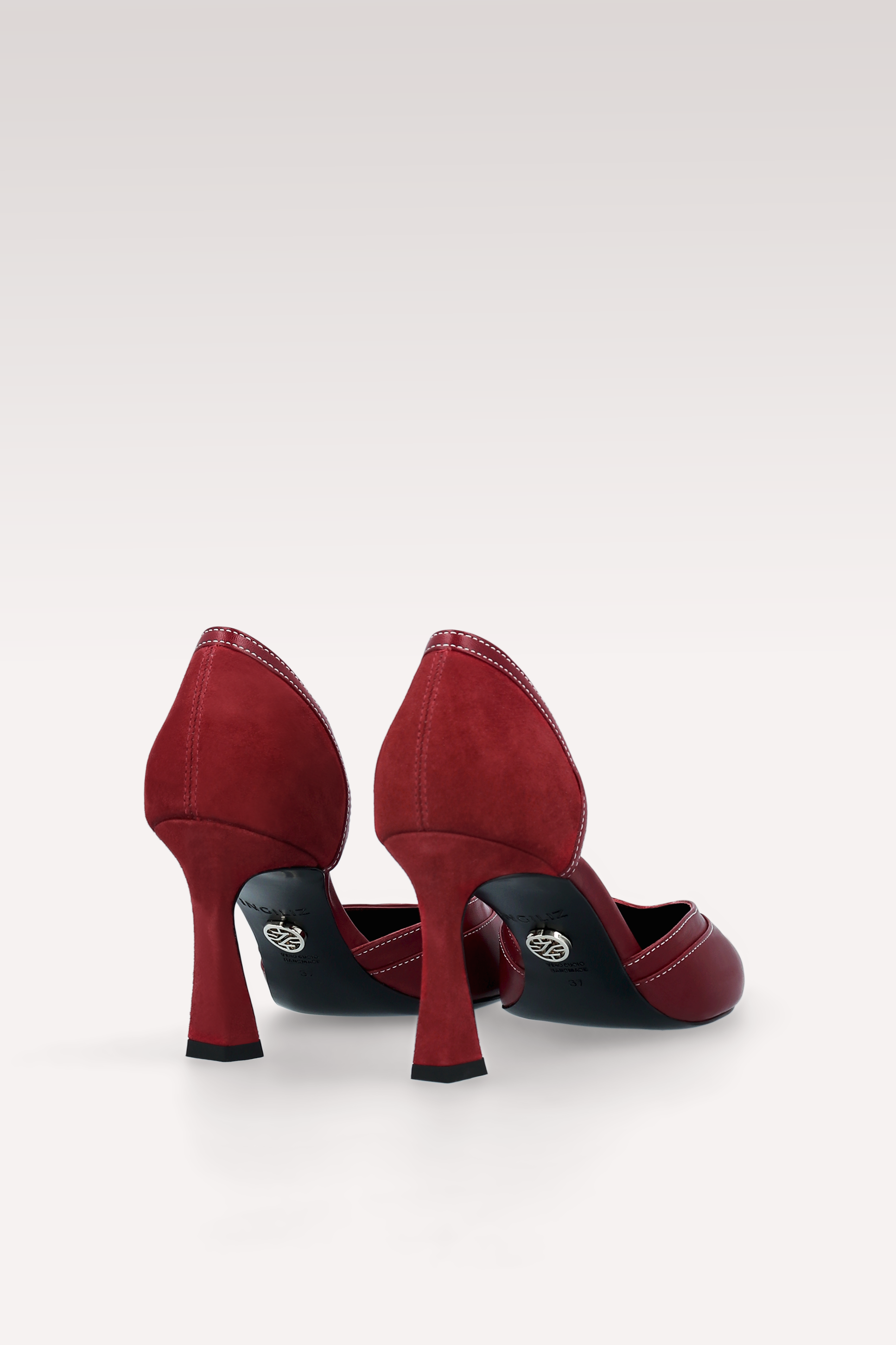 MERYL BORDEAUX SUEDE AND LEATHER PUMPS