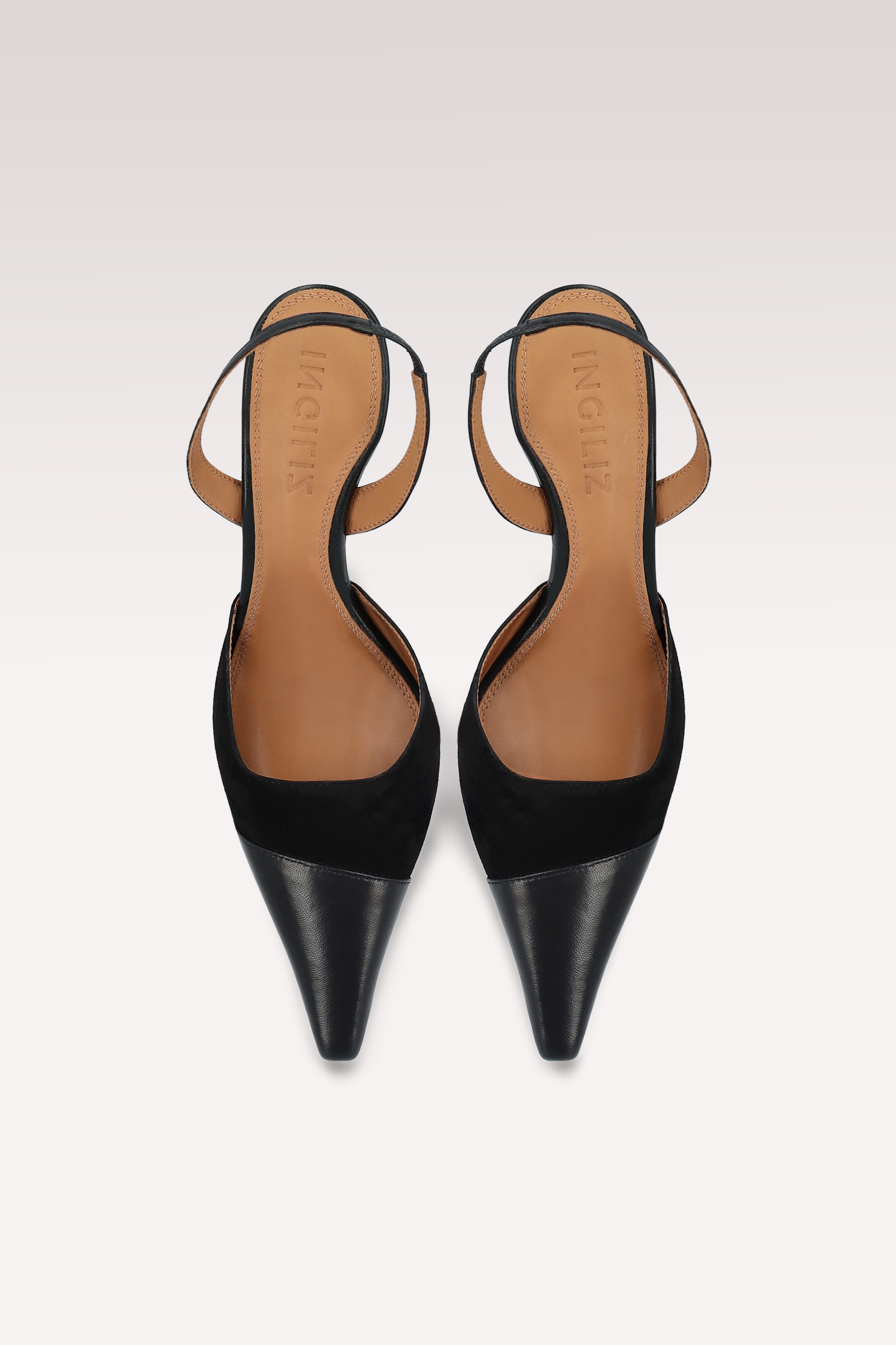 JODIE SANDALI SLINGBACK IN PELLE E SUEDE NERI