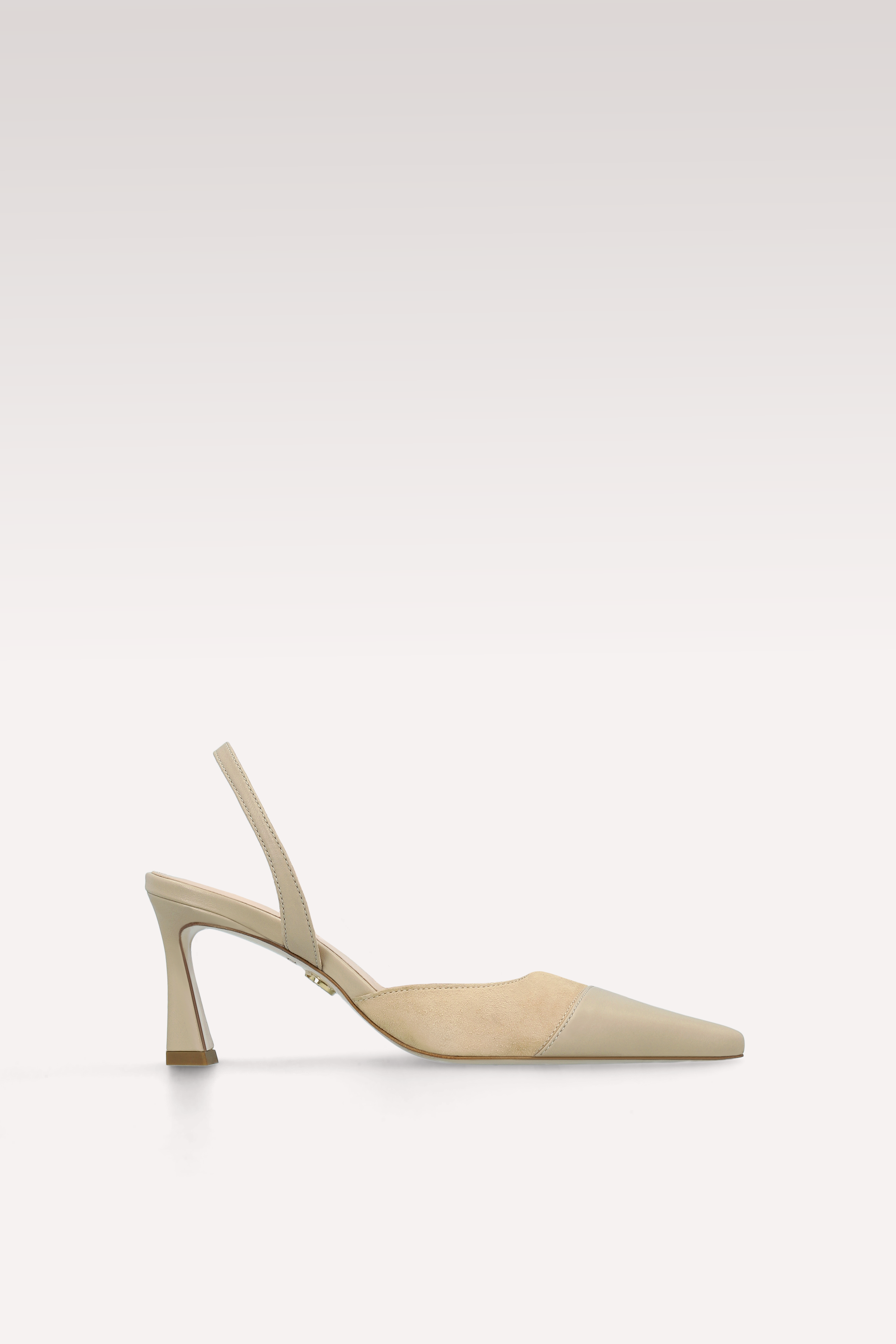 SLINGBACK JODIE IN CAMOSCIO E PELLE NUDA