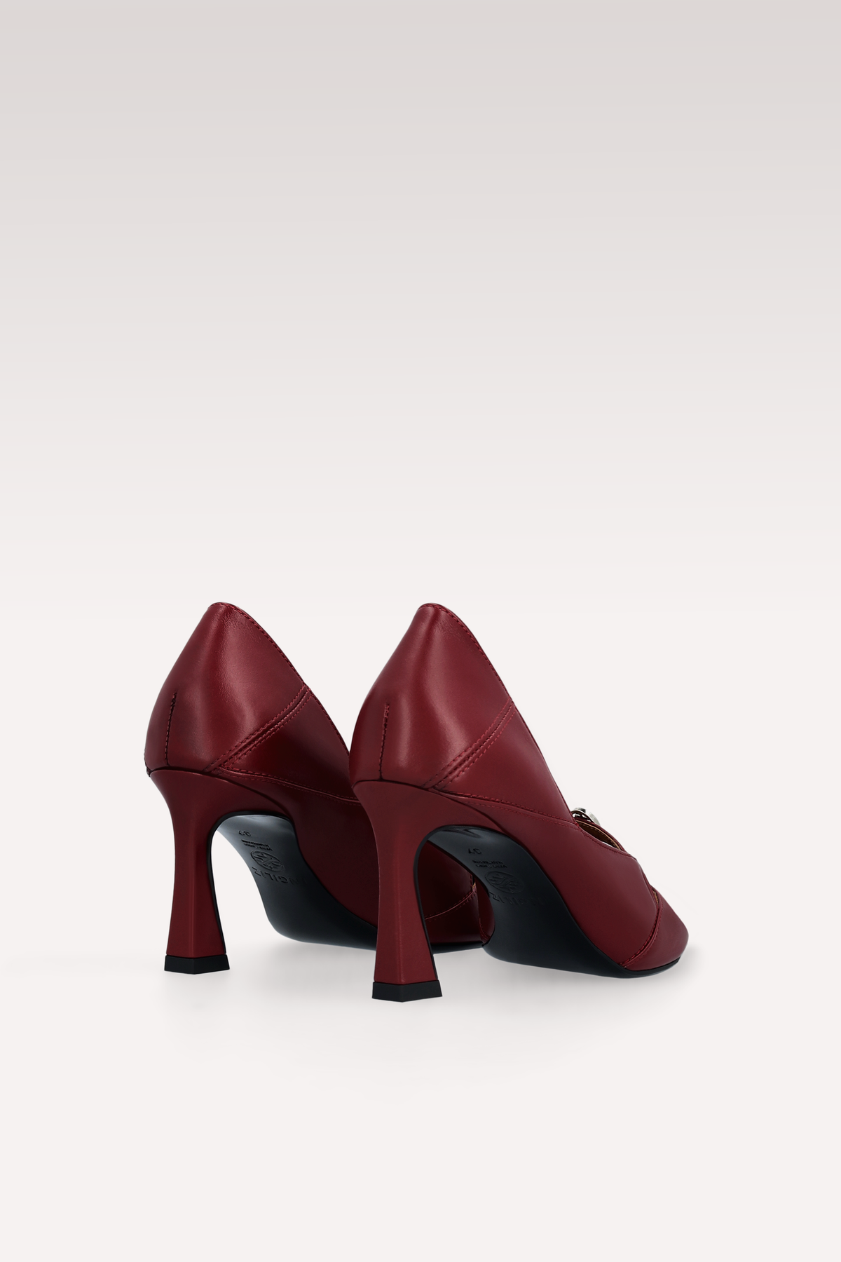 AURA CHERRY LEATHER PUMPS