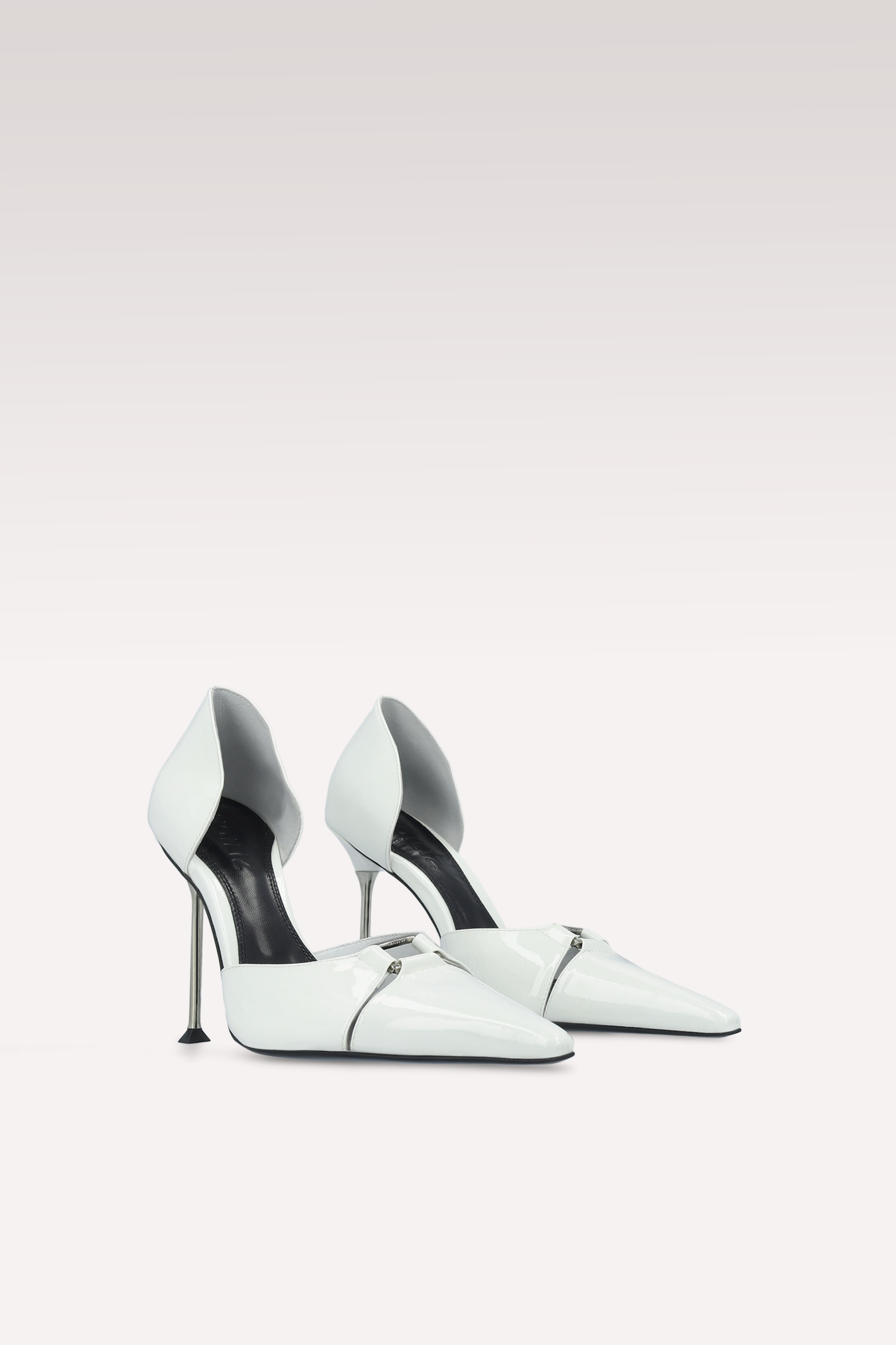 CHARLIZE WHITE LEATHER PUMPS