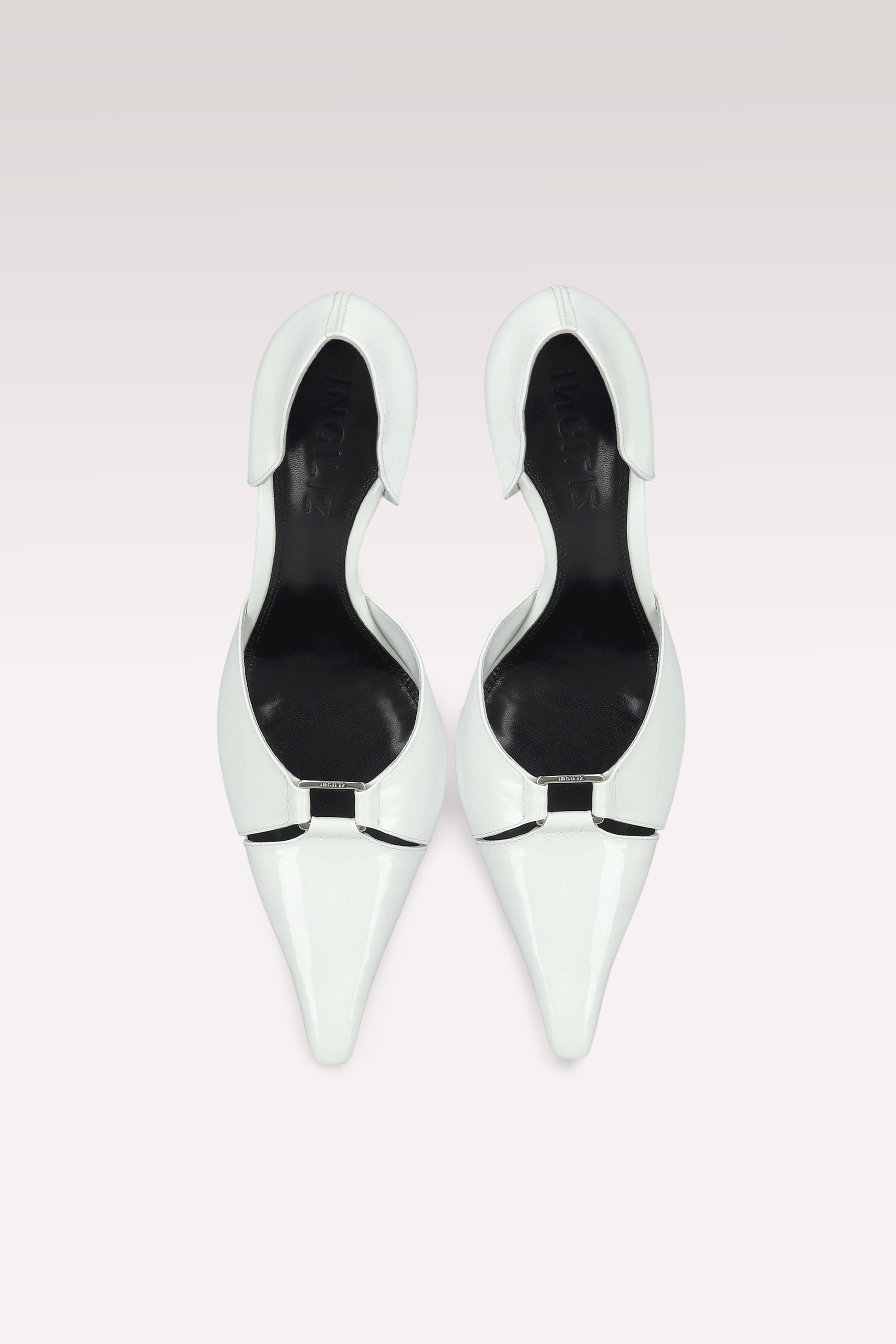 CHARLIZE WHITE LEATHER PUMPS