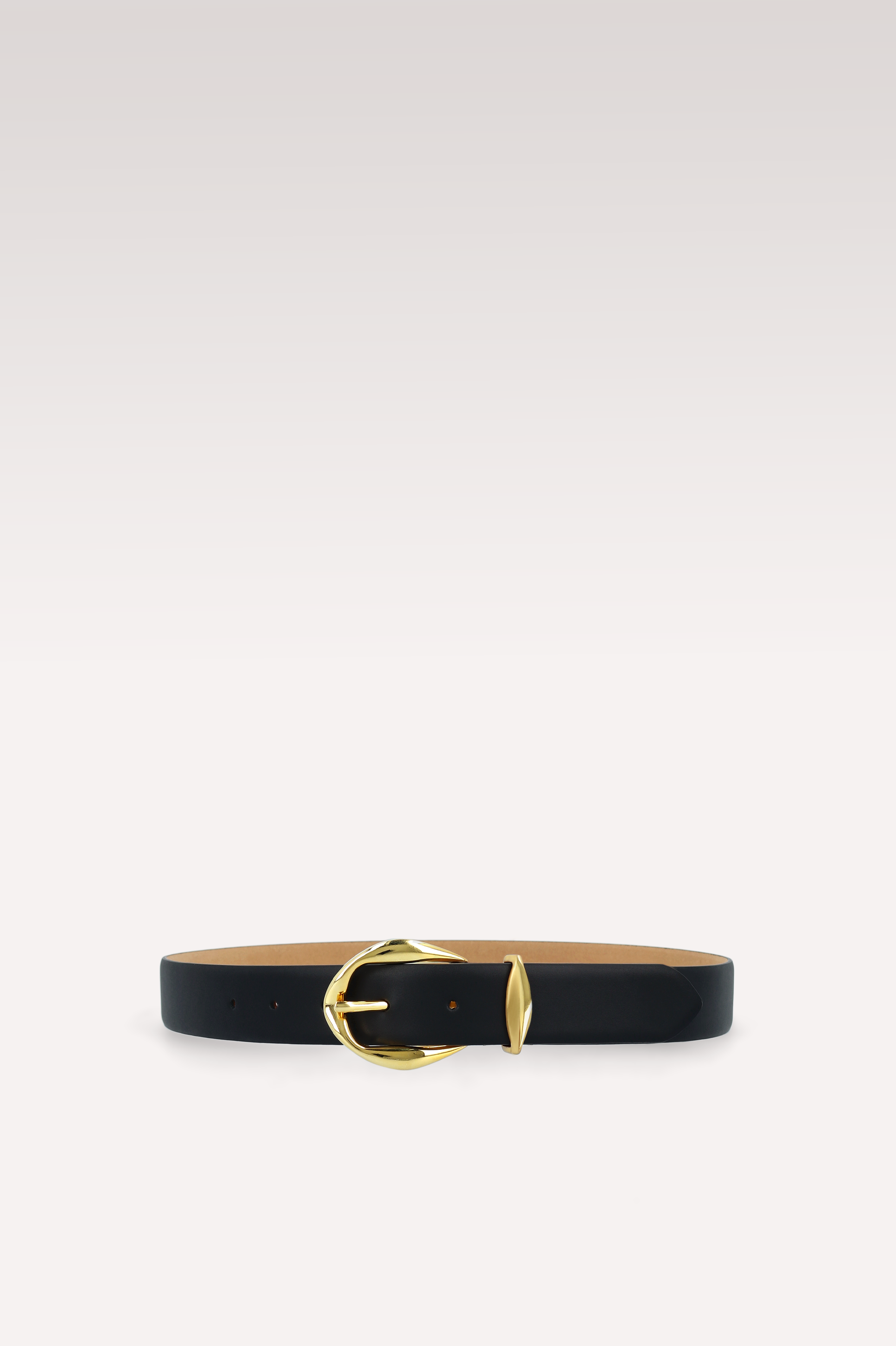 SERAFINE 30 MM BLACK LEATHER BELT