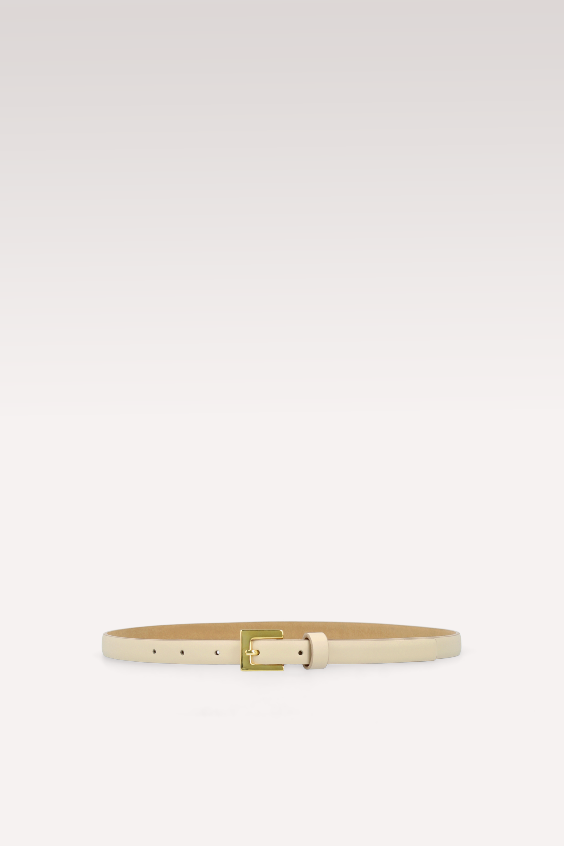 CARINA 15 MM BEIGE LEATHER BELT