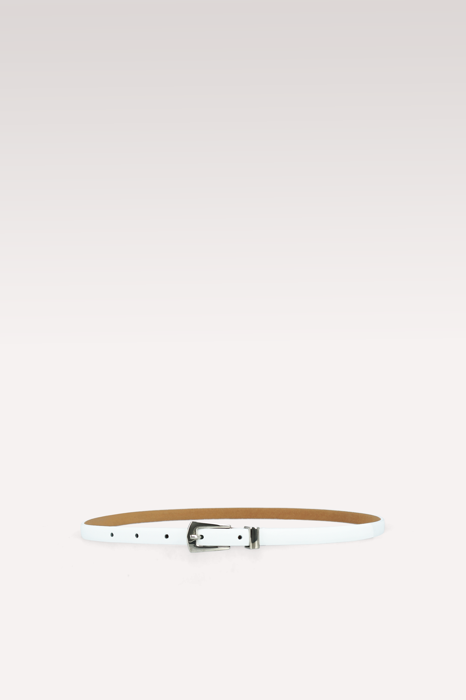 RENATA 10 MM WHITE LEATHER BELT
