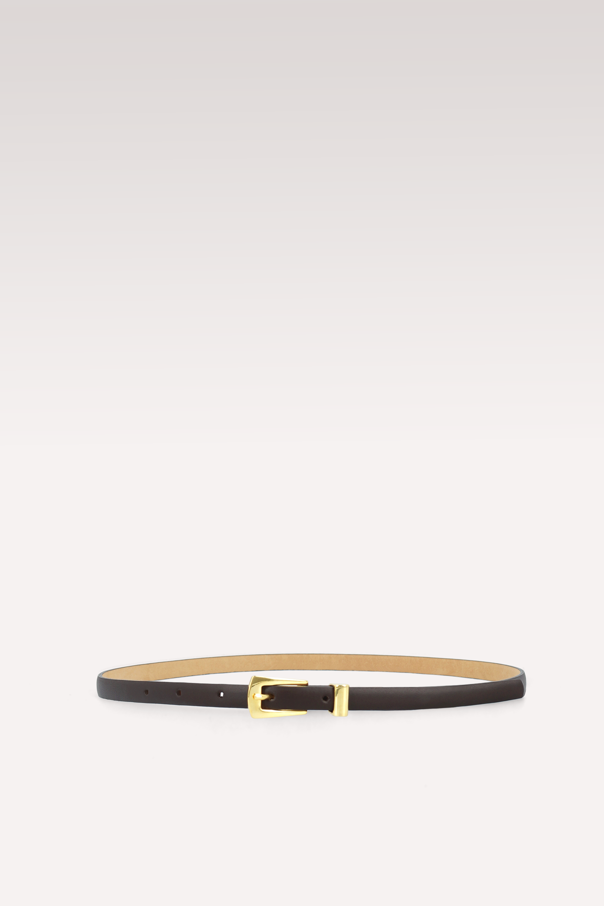 RENATA 10 MM CHOCOLATE BROWN LEATHER BELT