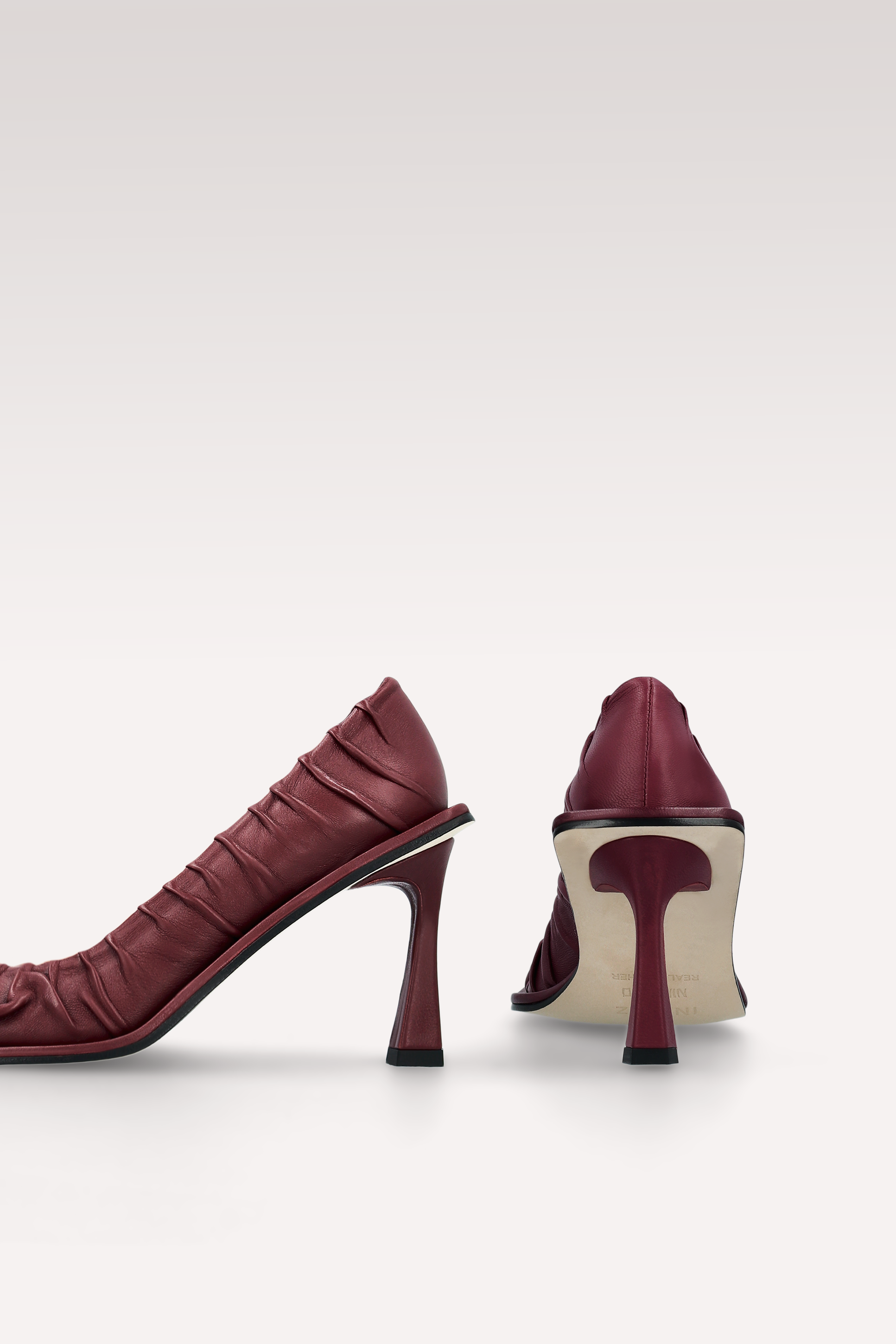 KA BORDEAUX SOFT NAPPA LEATHER PUMPS