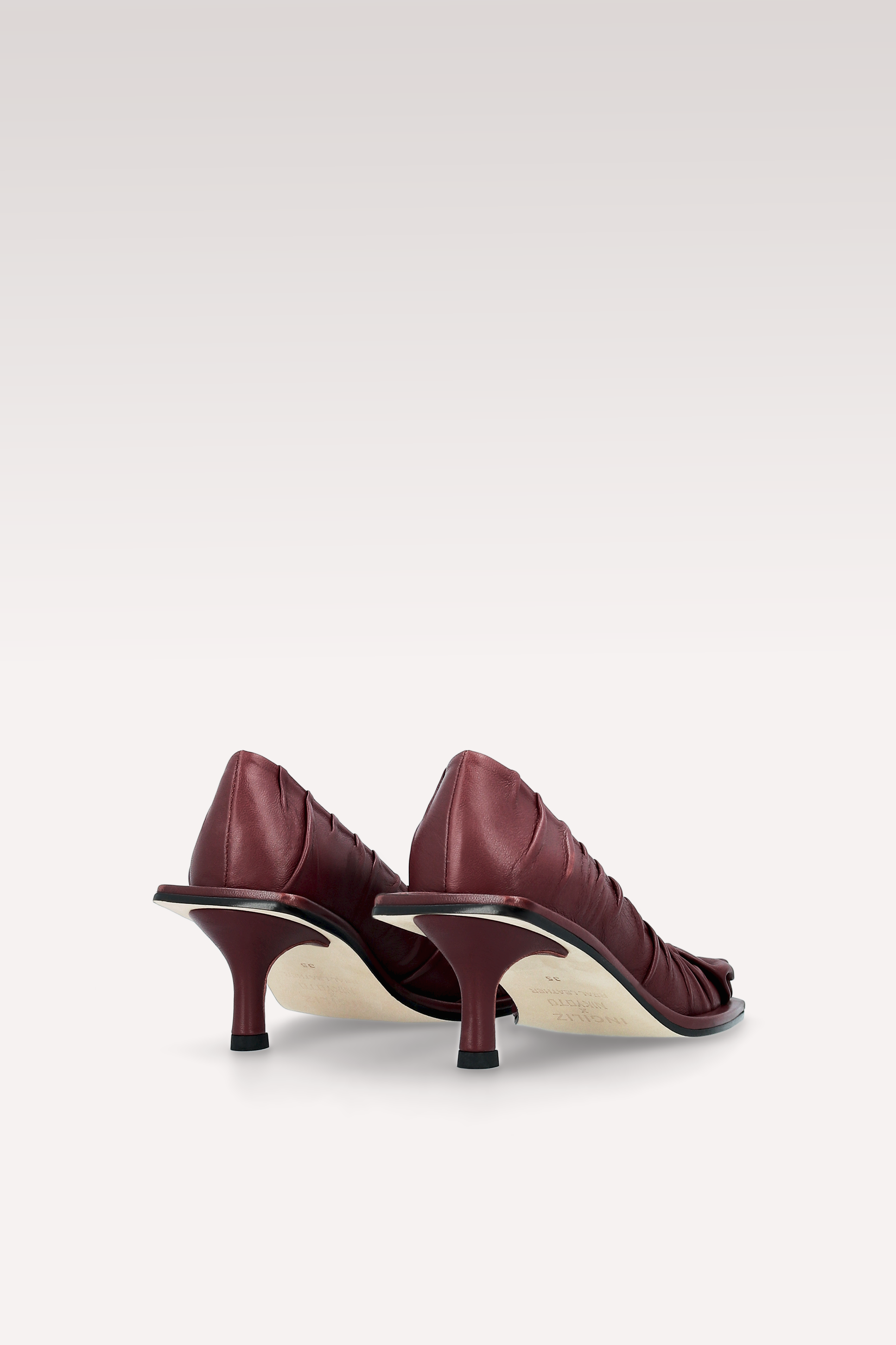 NI BORDEAUX SOFT NAPPA LEATHER PUMPS