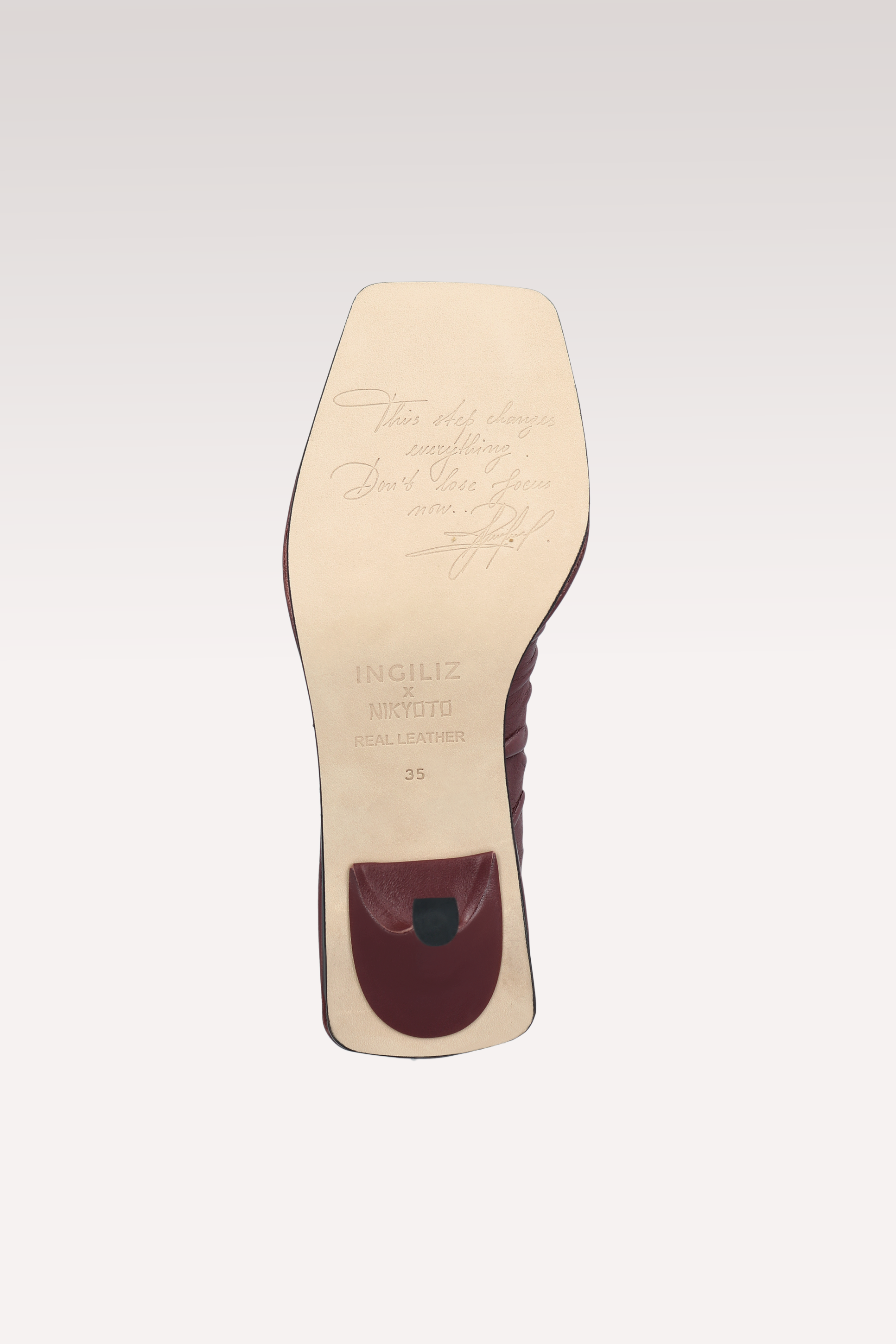 NI BORDEAUX SOFT NAPPA LEATHER PUMPS