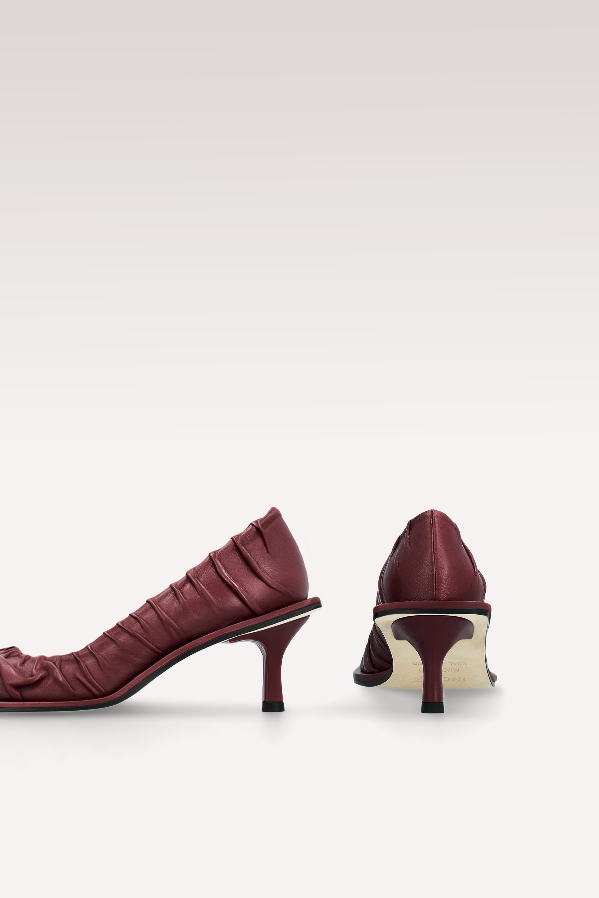 NI BORDEAUX SOFT NAPPA LEATHER PUMPS