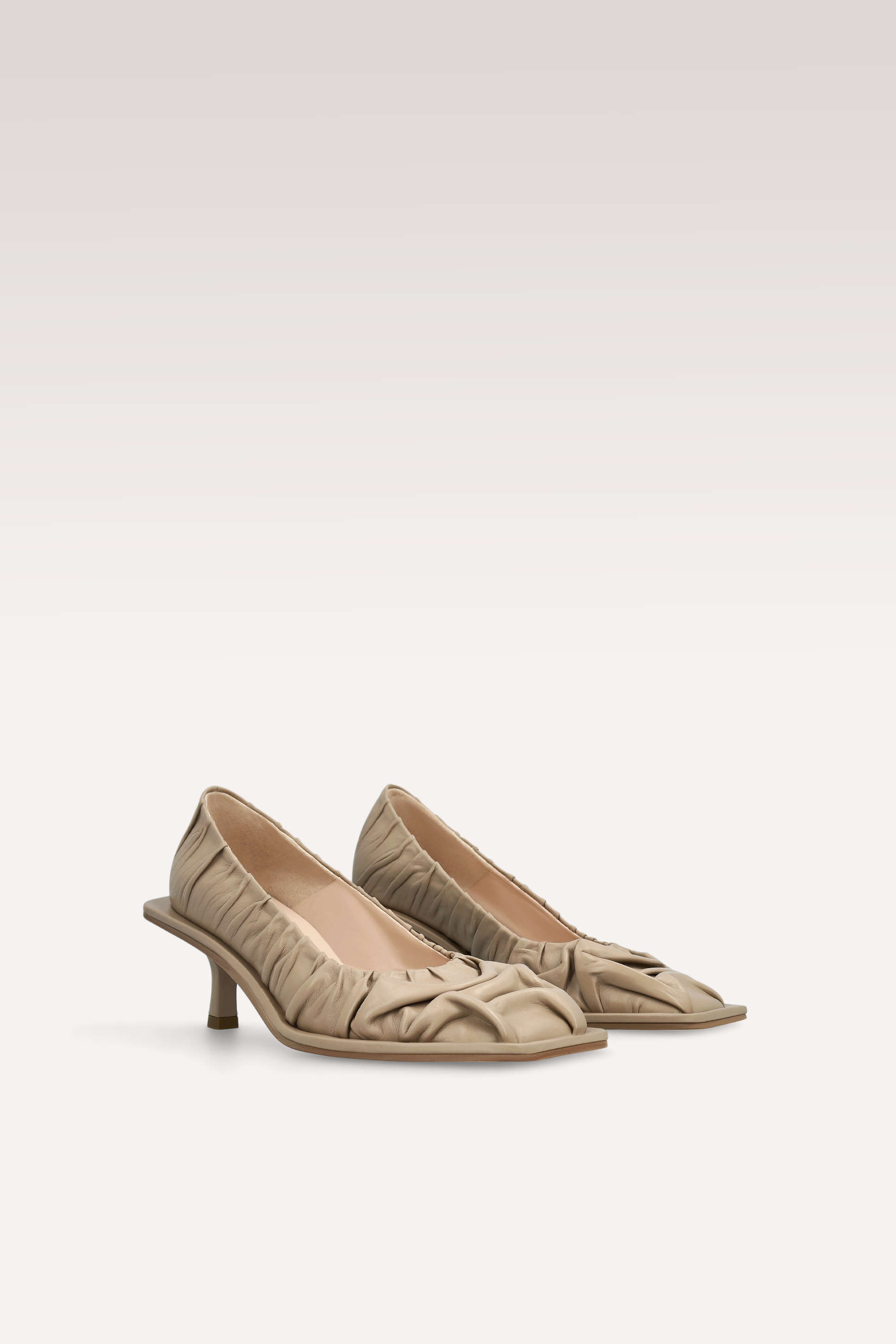 NI TAUPE SOFT NAPPA LEATHER PUMPS