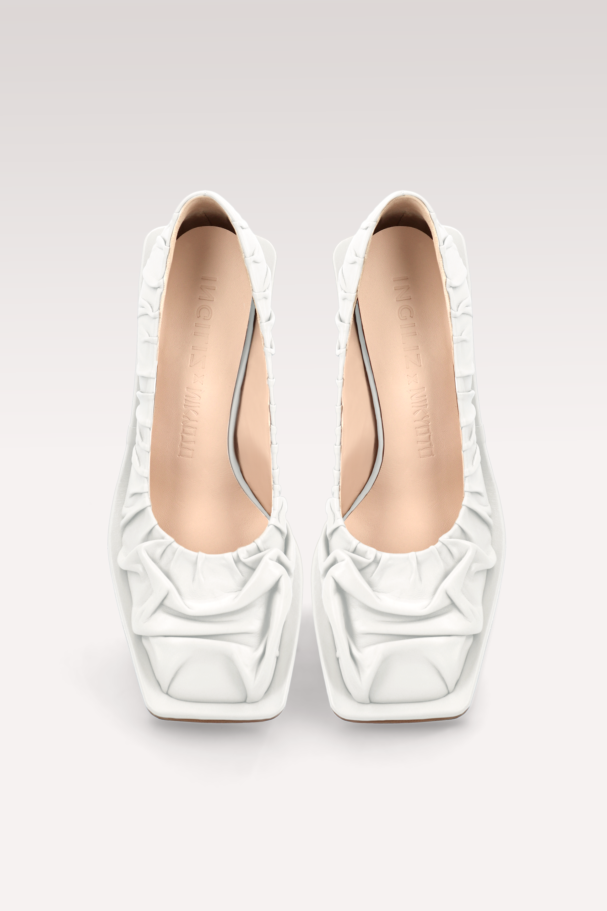 NI WHITE SOFT NAPPA LEATHER PUMPS