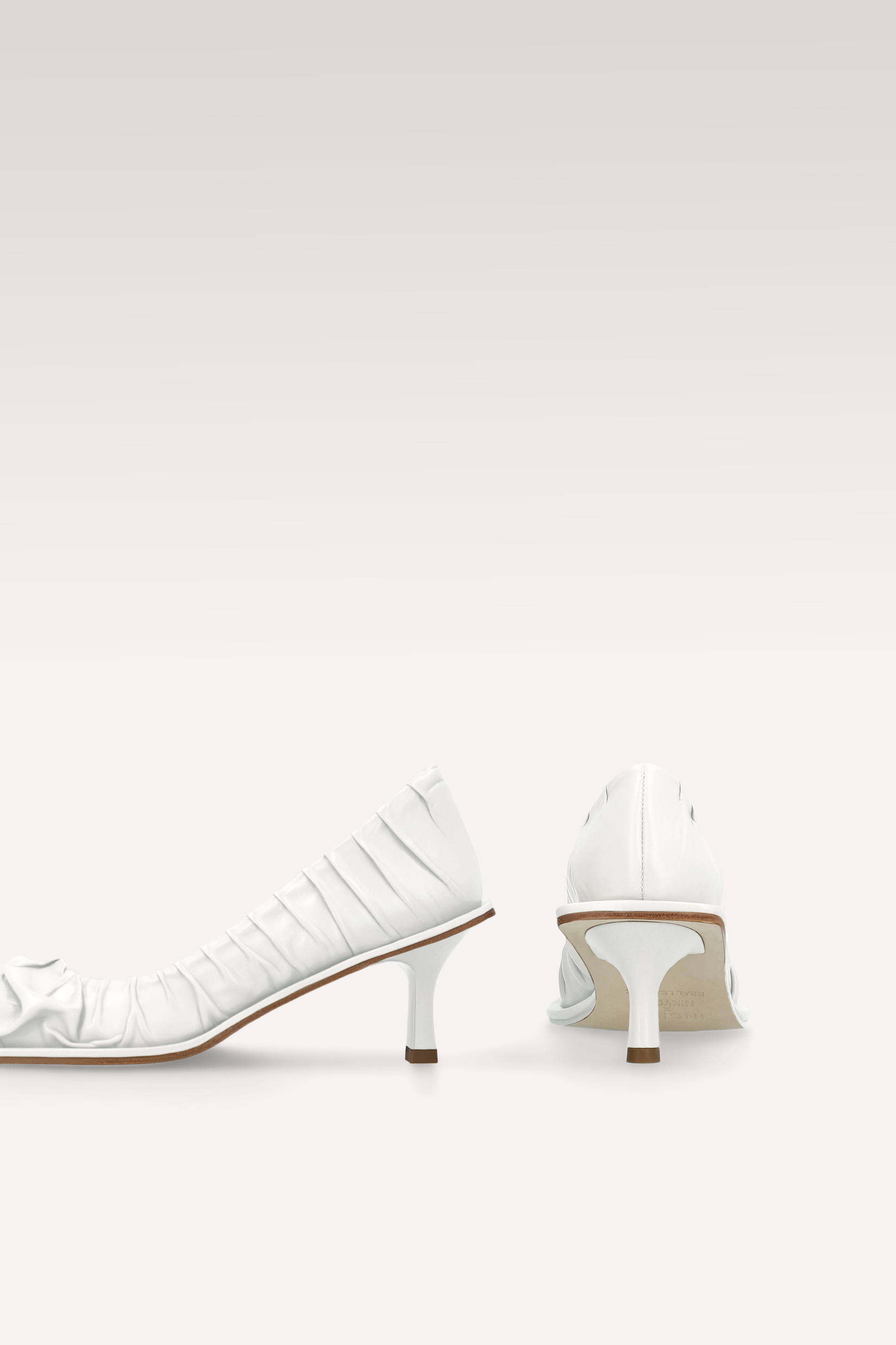 NI WHITE SOFT NAPPA LEATHER PUMPS