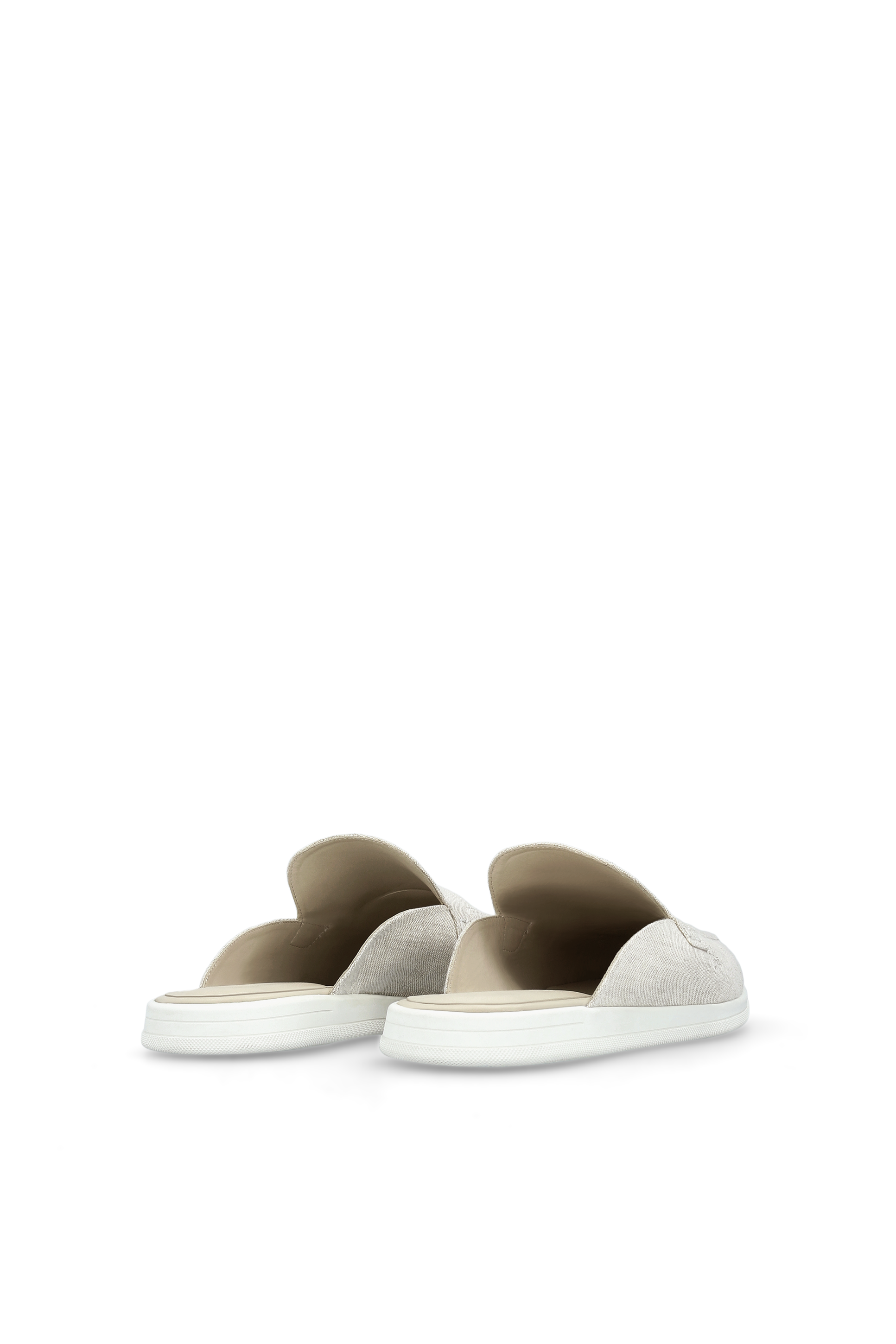 MONZA OFF WHITE LINEN MULES